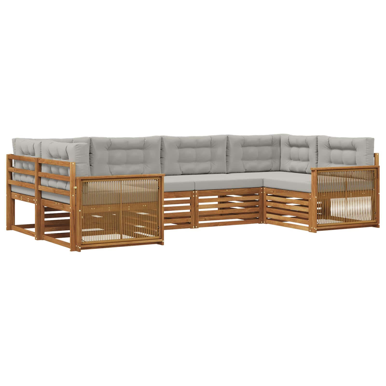 vidaXL Sofa-Sets 6 pcs Naturel Massief Acaciahout
