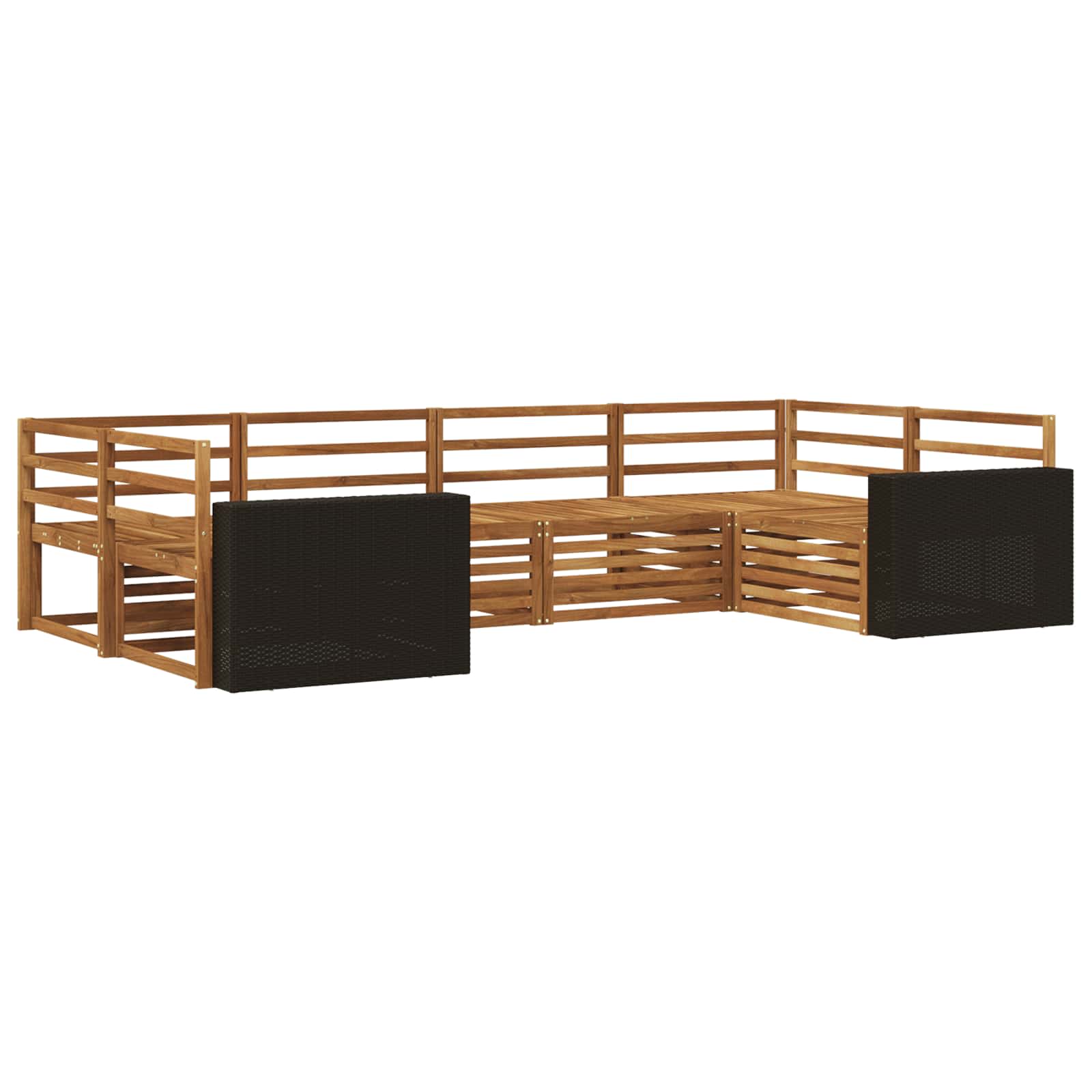 vidaXL Sofa-Sets 6 pcs Naturel Massief Acaciahout