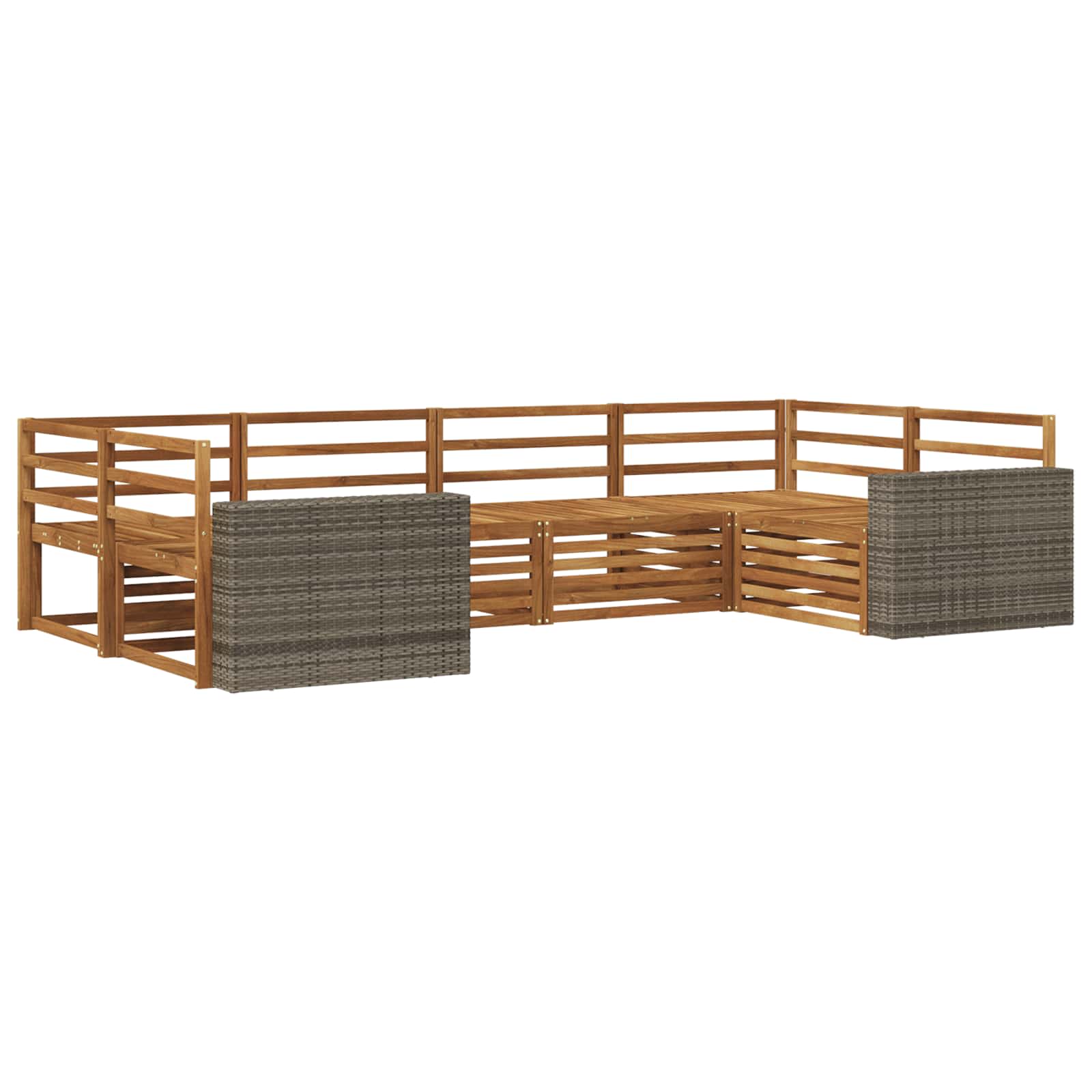 vidaXL Sofa-Sets 6 pcs Naturel Massief Acaciahout