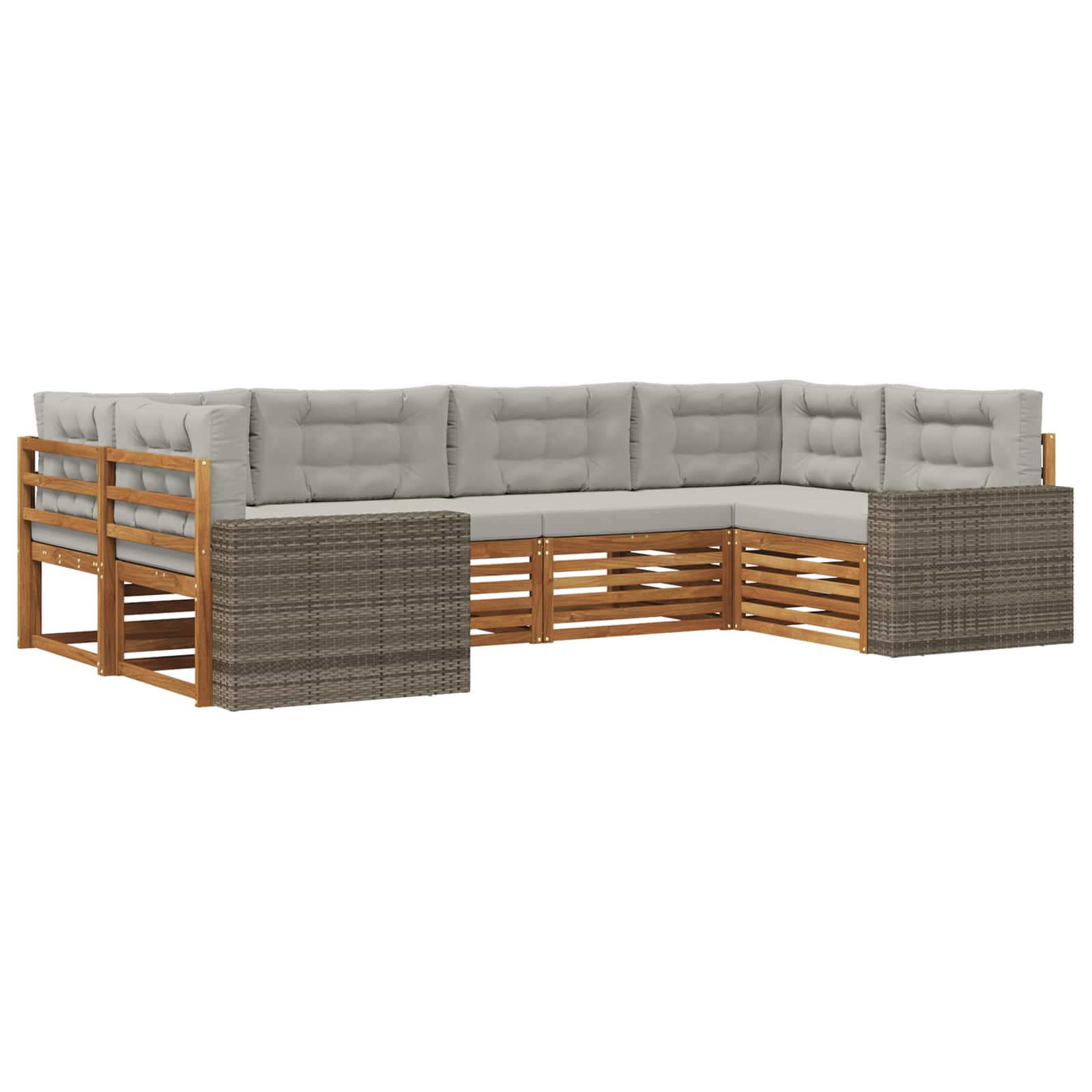 vidaXL Sofa-Sets 6 pcs Naturel Massief Acaciahout
