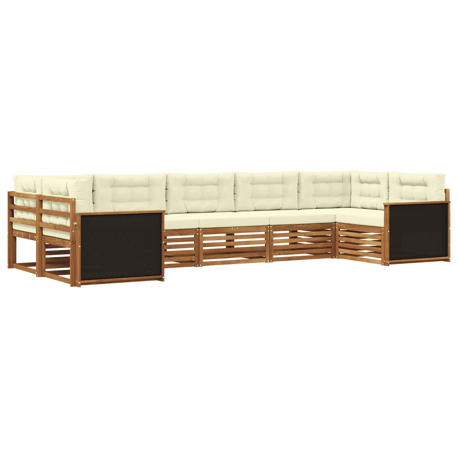 vidaXL Sofa-Sets 7 pcs Naturel Massief Acaciahout