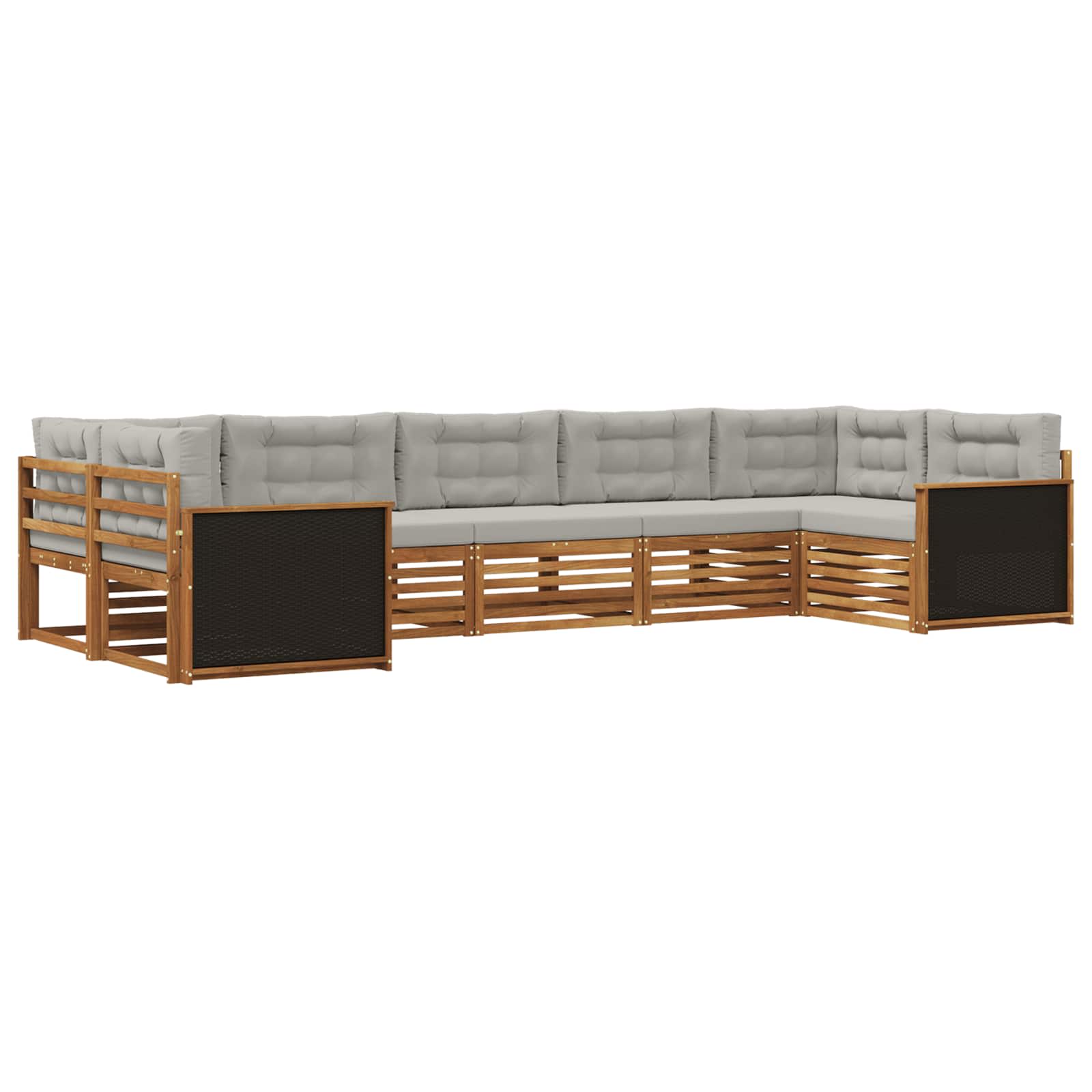vidaXL Sofa-Sets 7 pcs Naturel Massief Acaciahout
