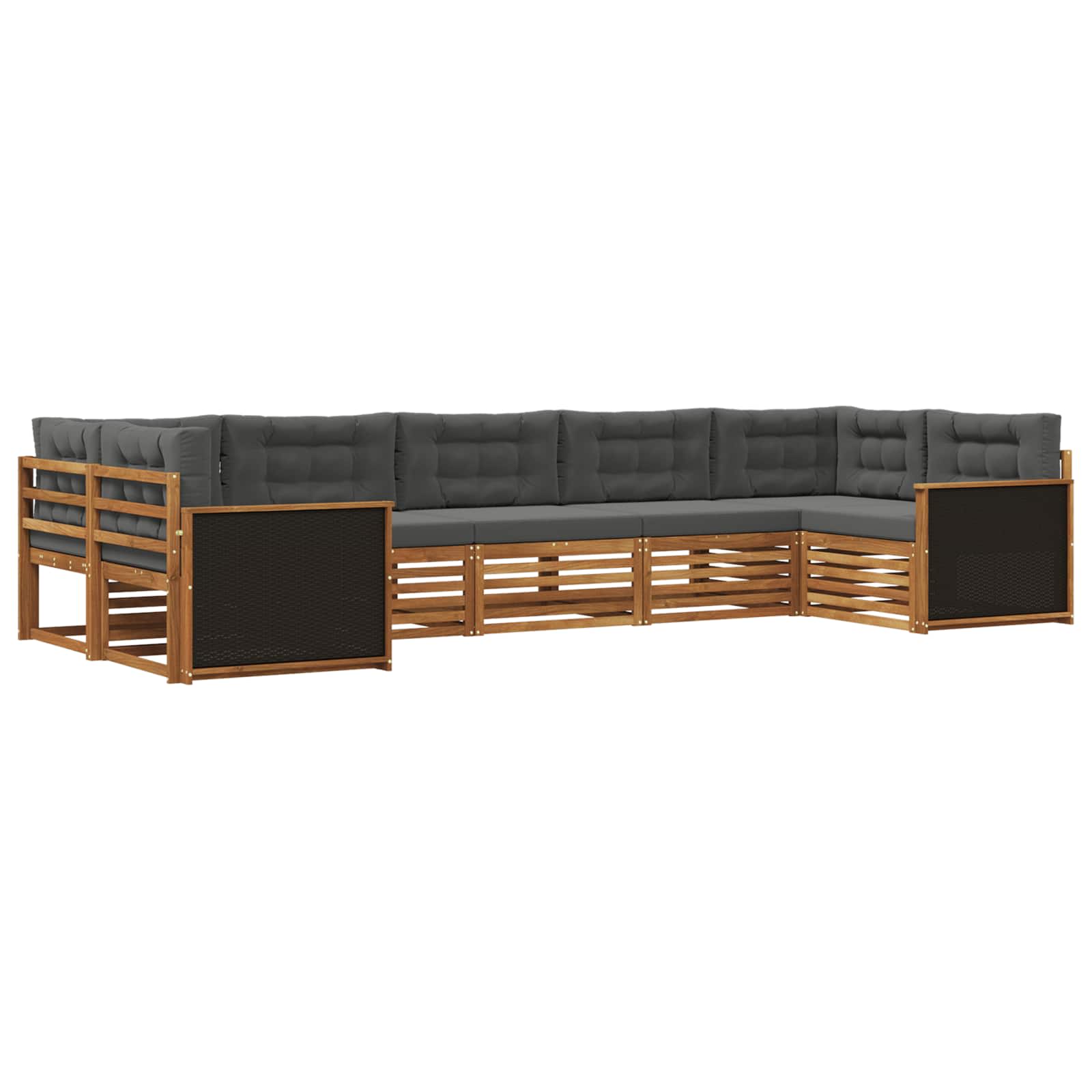 vidaXL Sofa-Sets 7 pcs Naturel Massief Acaciahout