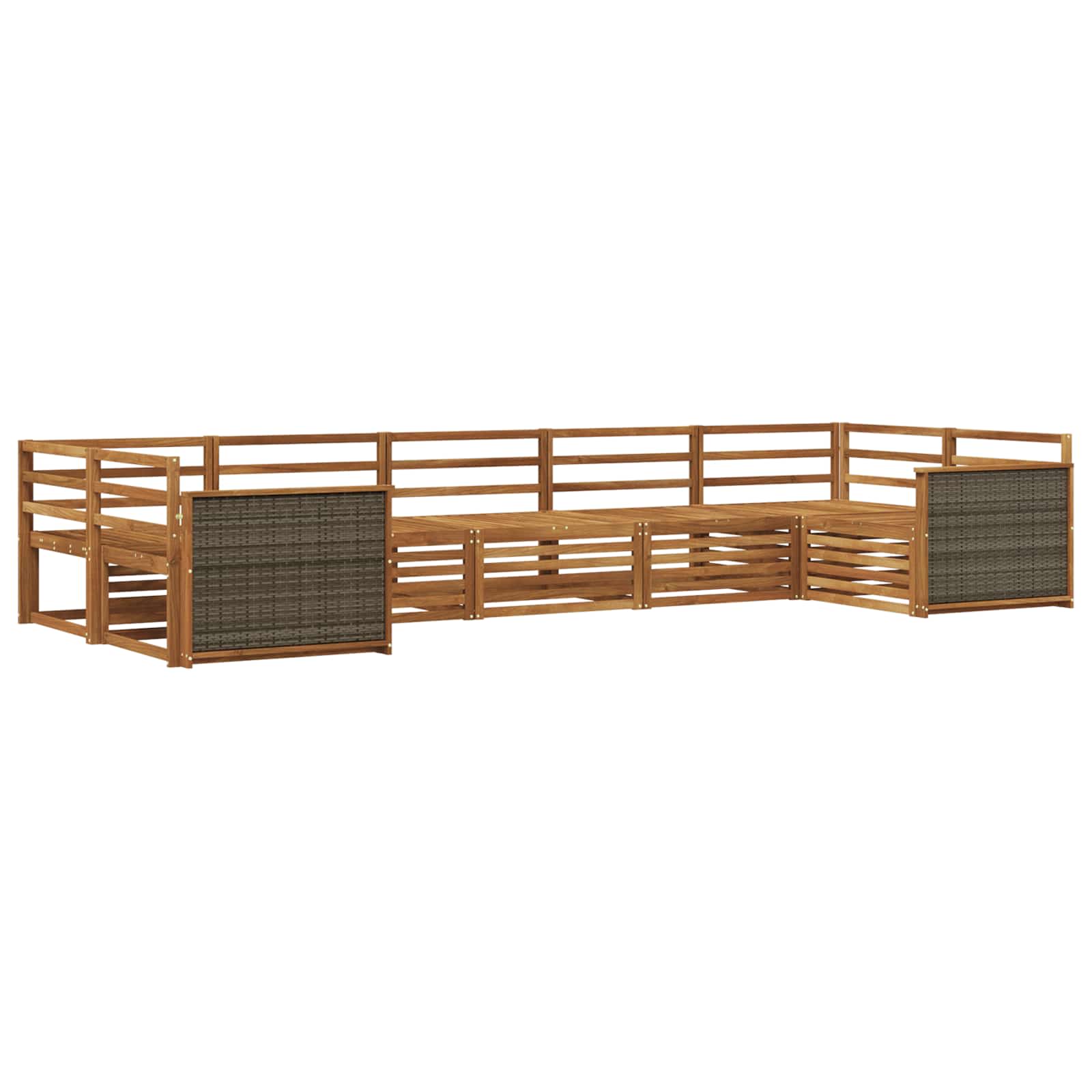 vidaXL Sofa-Sets 7 pcs Naturel Massief Acaciahout