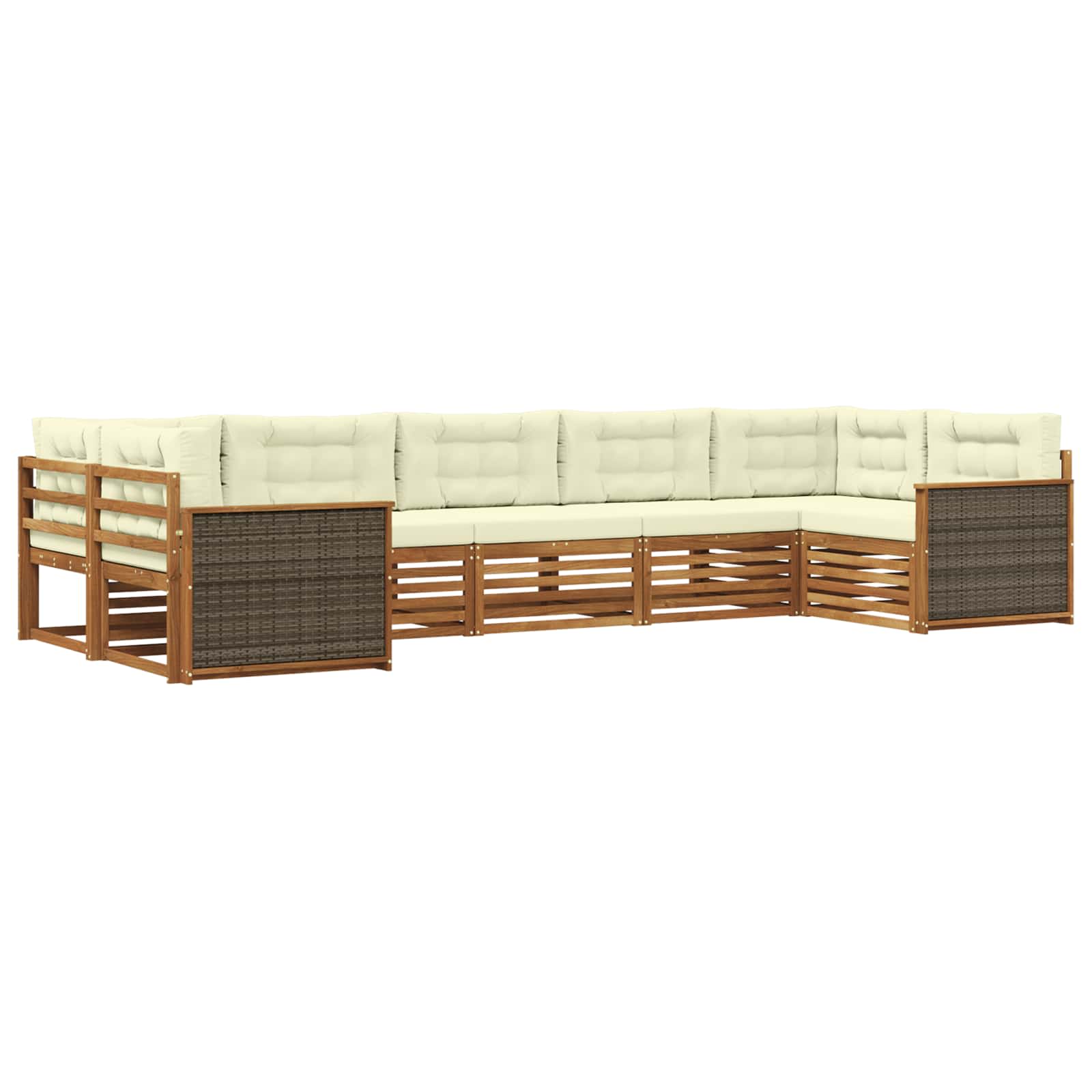 vidaXL Sofa-Sets 7 pcs Naturel Massief Acaciahout