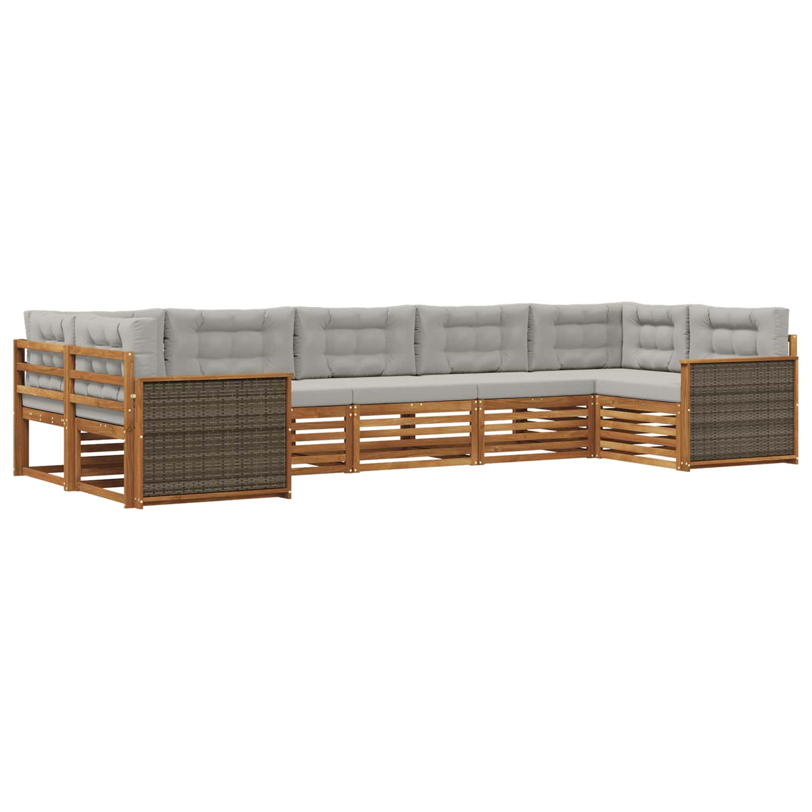 vidaXL Sofa-Sets 7 pcs Naturel Massief Acaciahout