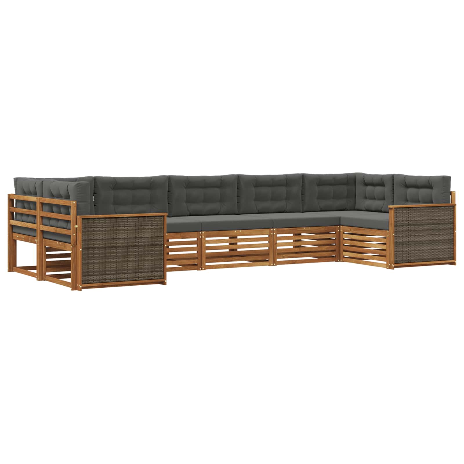 vidaXL Sofa-Sets 7 pcs Naturel Massief Acaciahout