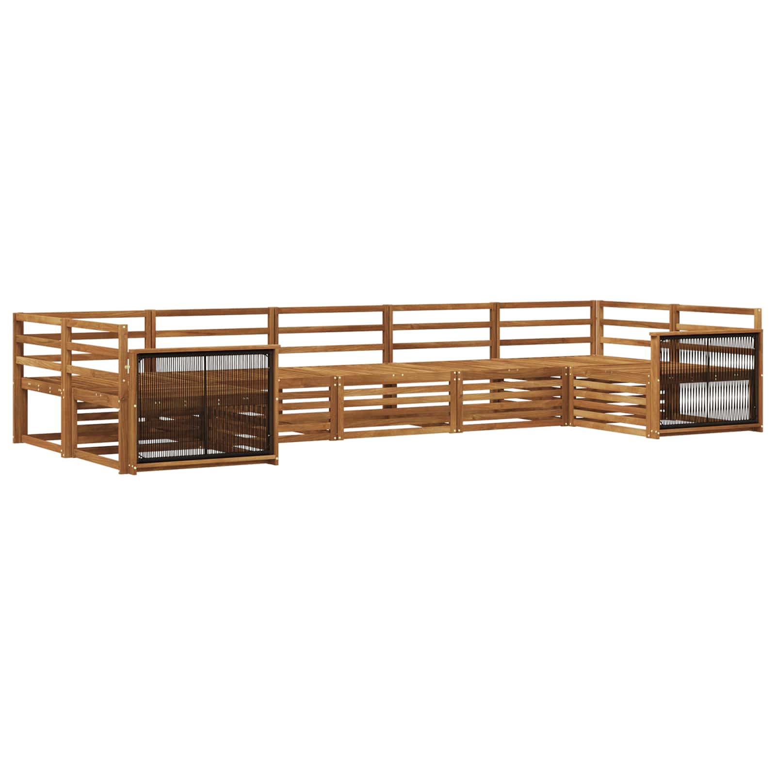 vidaXL Sofa-Sets 7 pcs Naturel Massief Acaciahout