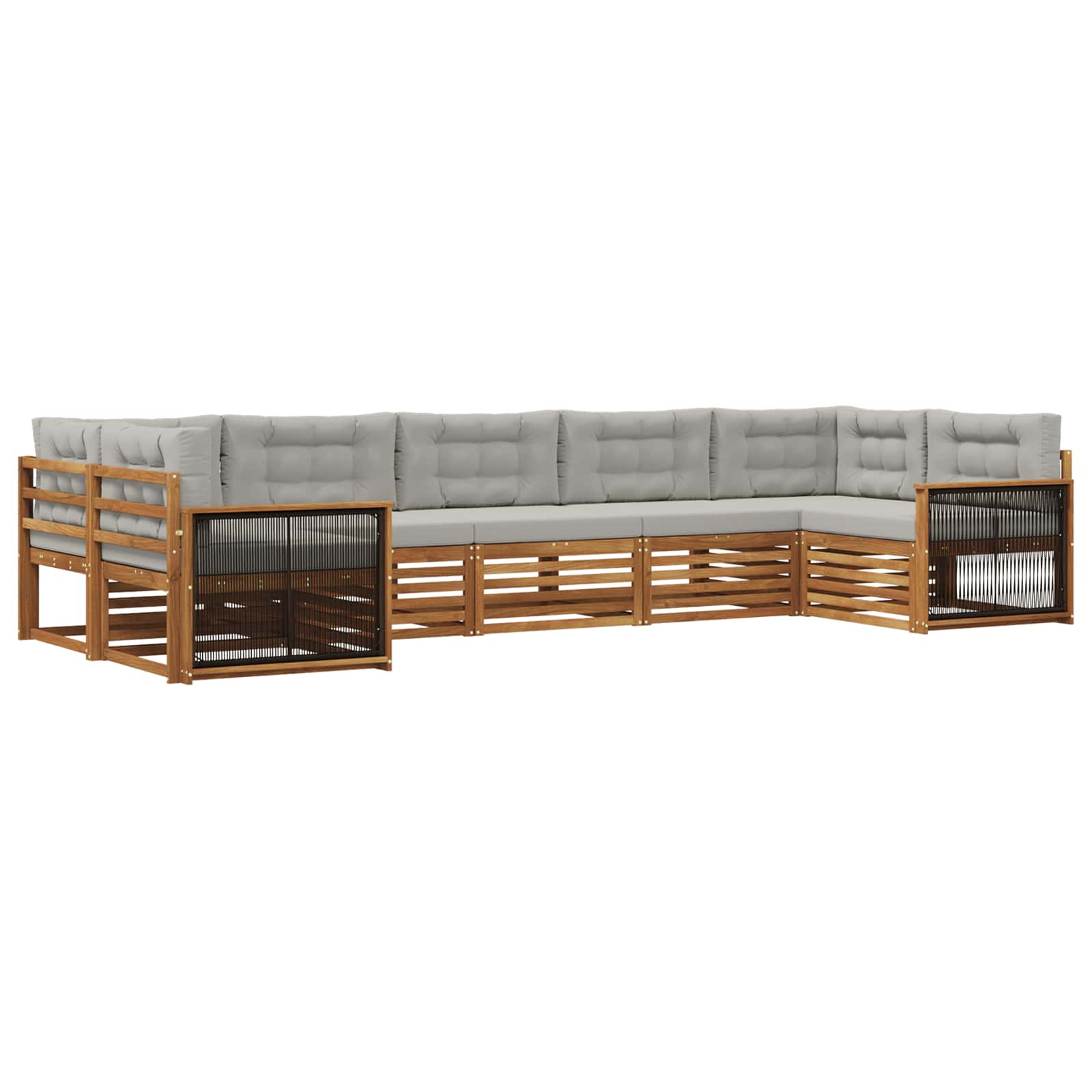 vidaXL Sofa-Sets 7 pcs Naturel Massief Acaciahout