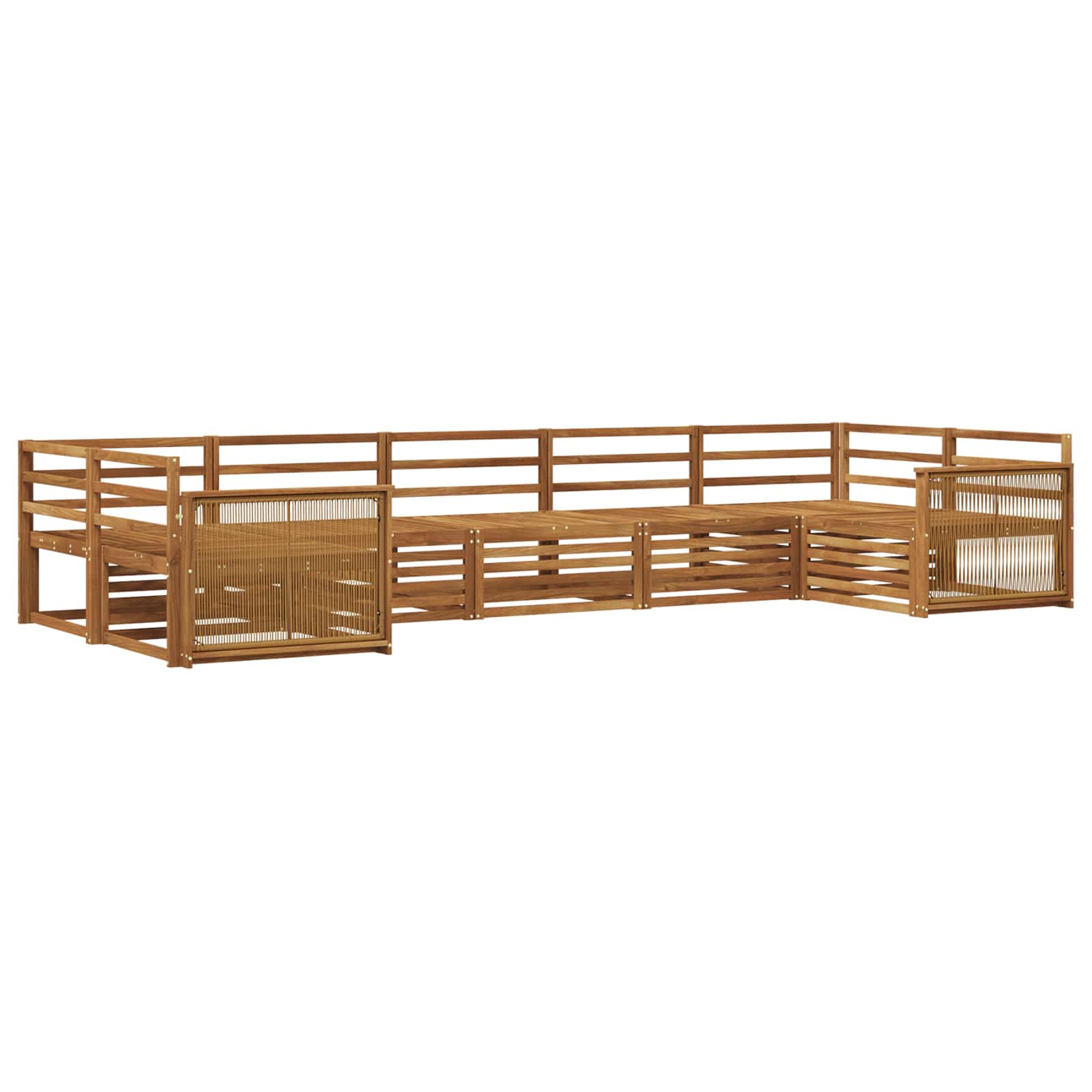 vidaXL Sofa-Sets 7 pcs Naturel Massief Acaciahout