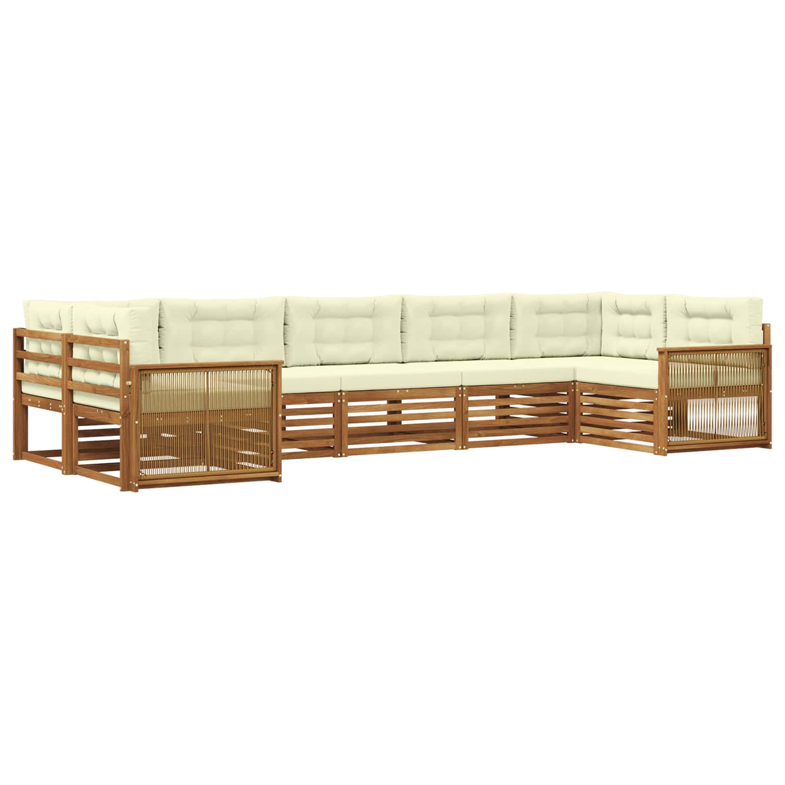 vidaXL Sofa-Sets 7 pcs Naturel Massief Acaciahout