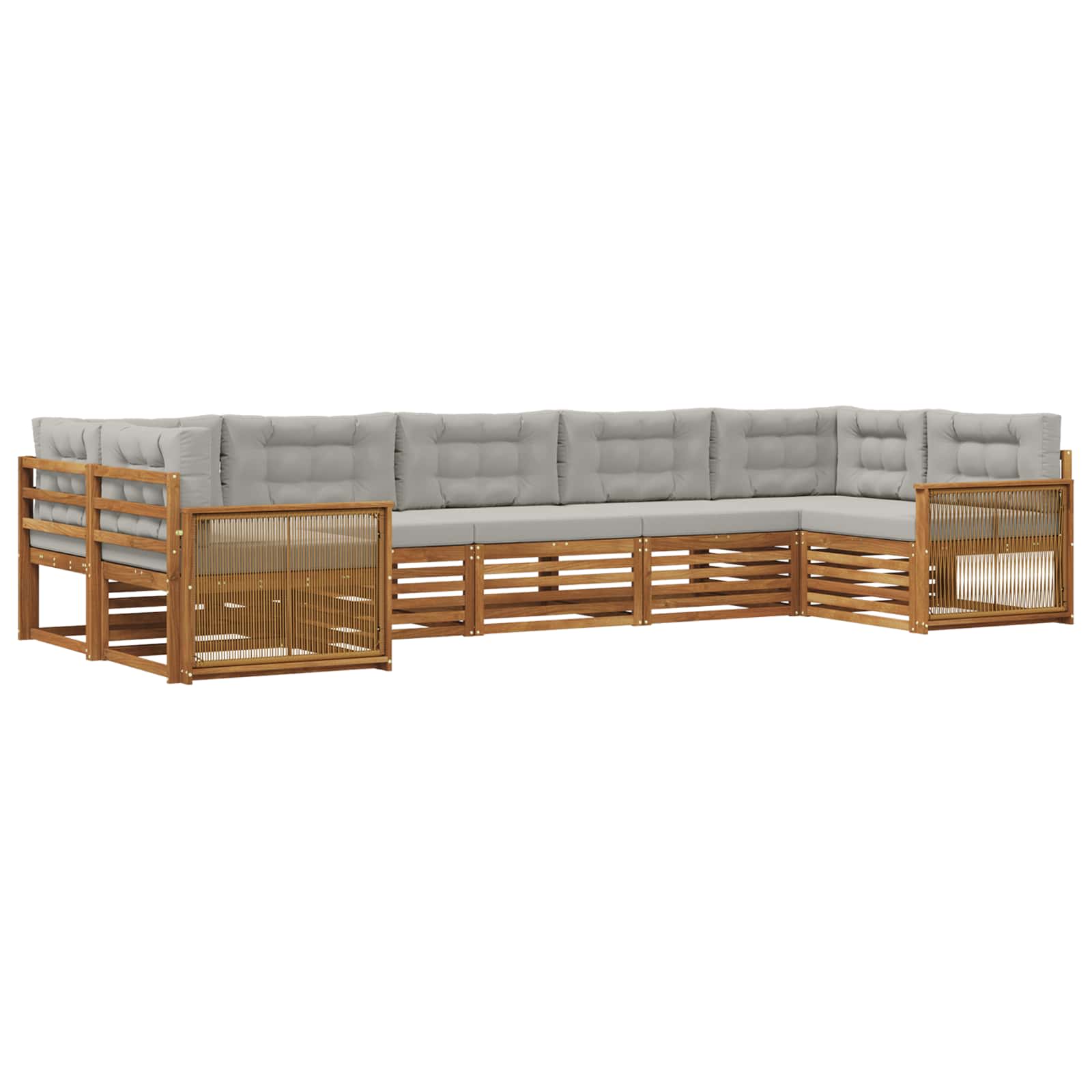 vidaXL Sofa-Sets 7 pcs Naturel Massief Acaciahout