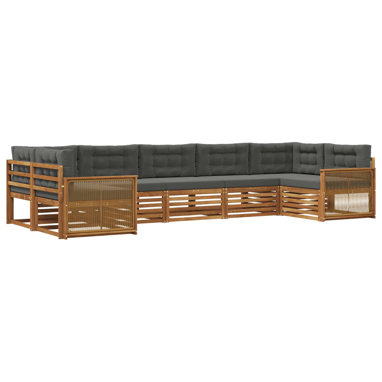 vidaXL Sofa-Sets 7 pcs Naturel Massief Acaciahout