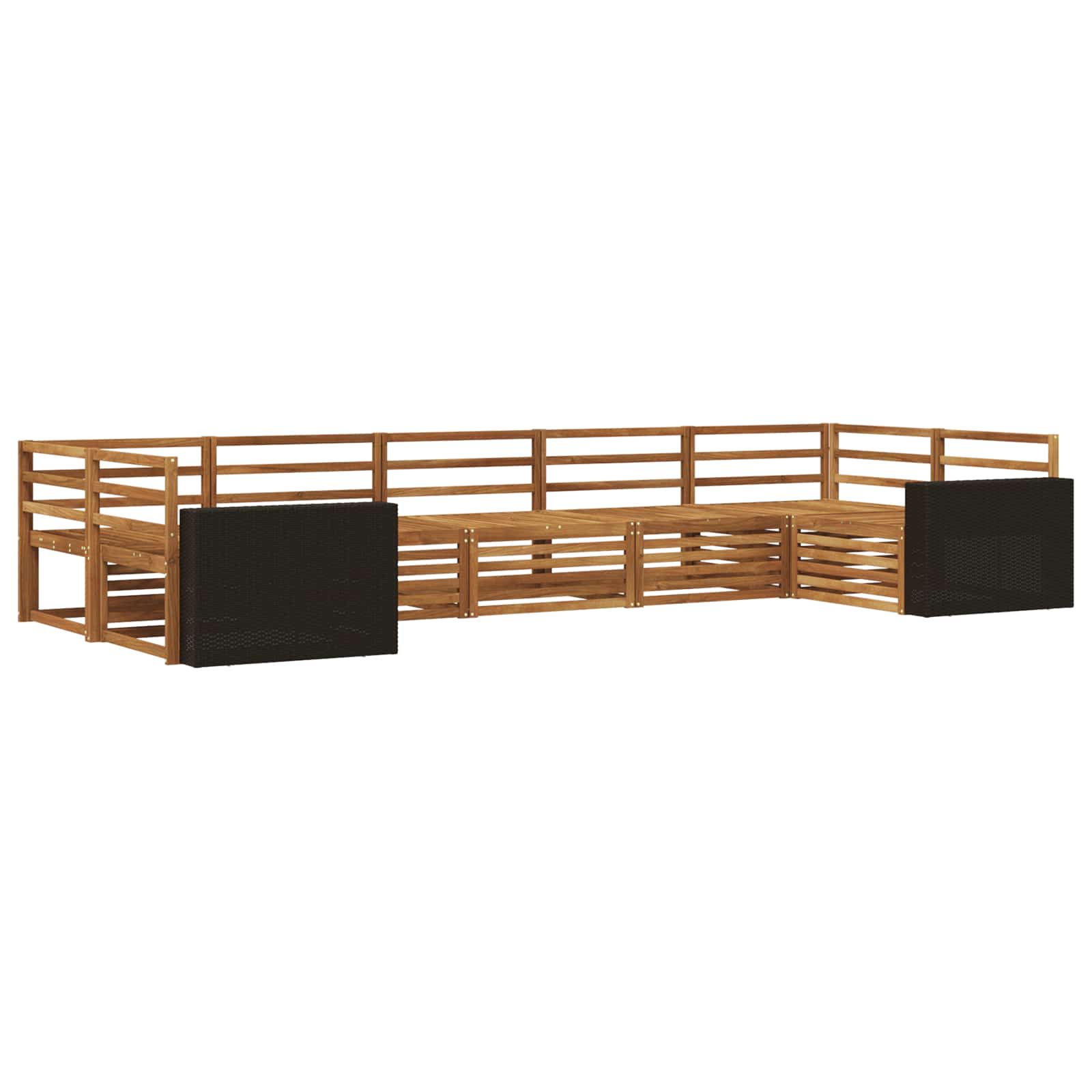 vidaXL Sofa-Sets 7 pcs Naturel Massief Acaciahout
