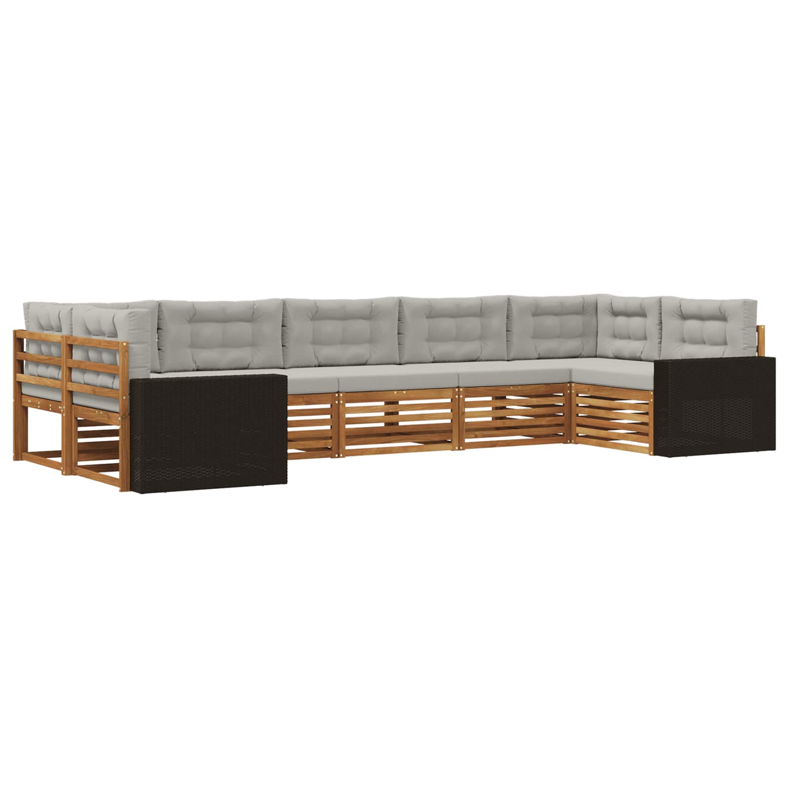 vidaXL Sofa-Sets 7 pcs Naturel Massief Acaciahout