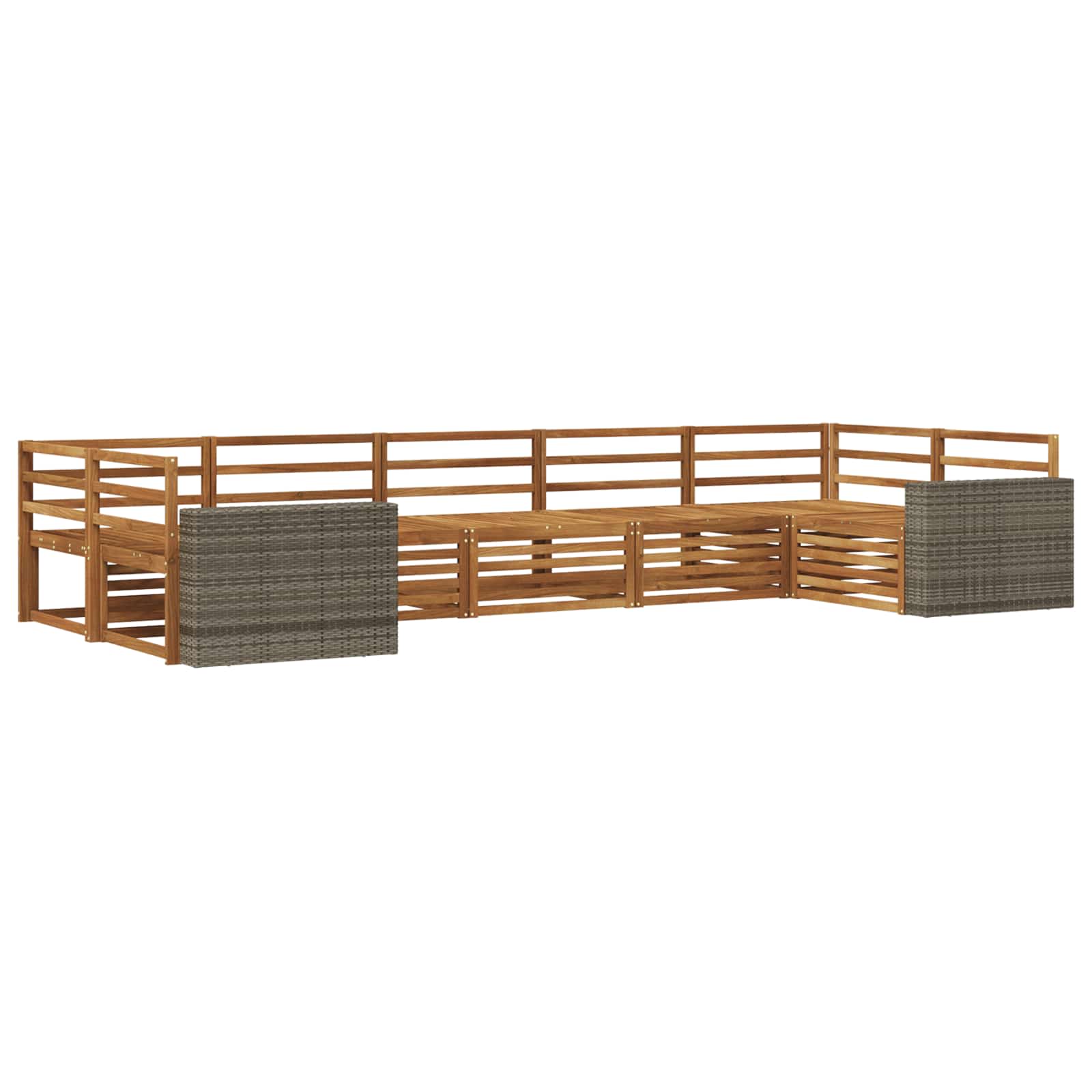 vidaXL Sofa-Sets 7 pcs Naturel Massief Acaciahout