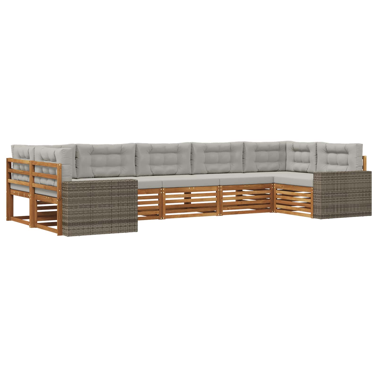 vidaXL Sofa-Sets 7 pcs Naturel Massief Acaciahout