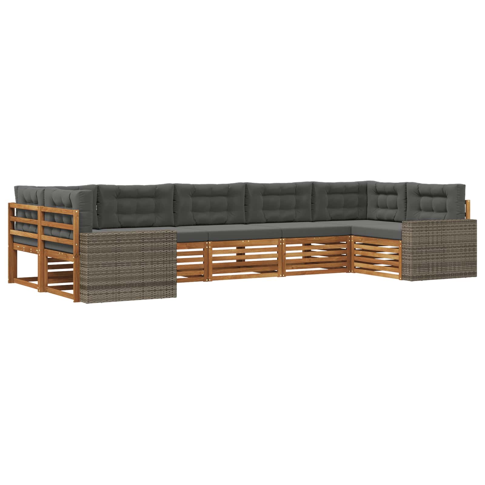vidaXL Sofa-Sets 7 pcs Naturel Massief Acaciahout