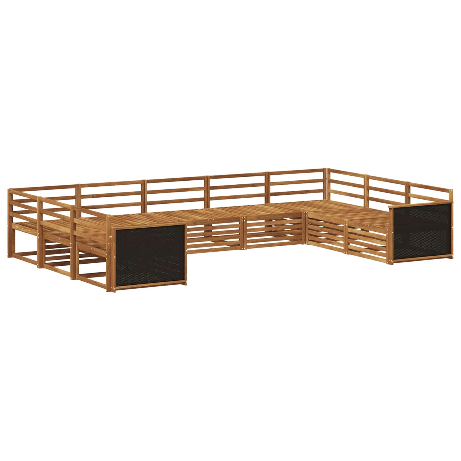 vidaXL Sofa-Sets 9 pcs Naturel Massief Acaciahout