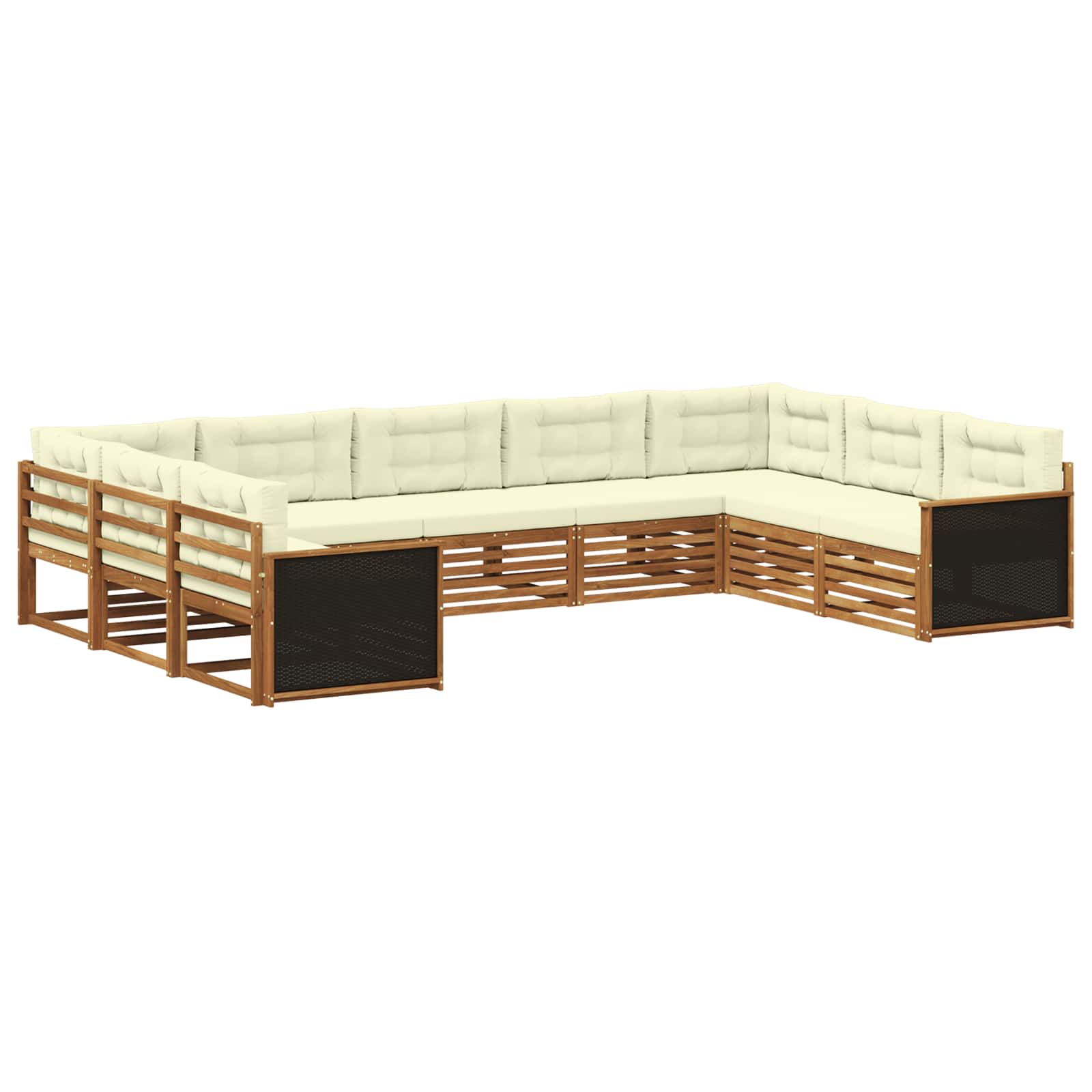 vidaXL Sofa-Sets 9 pcs Naturel Massief Acaciahout