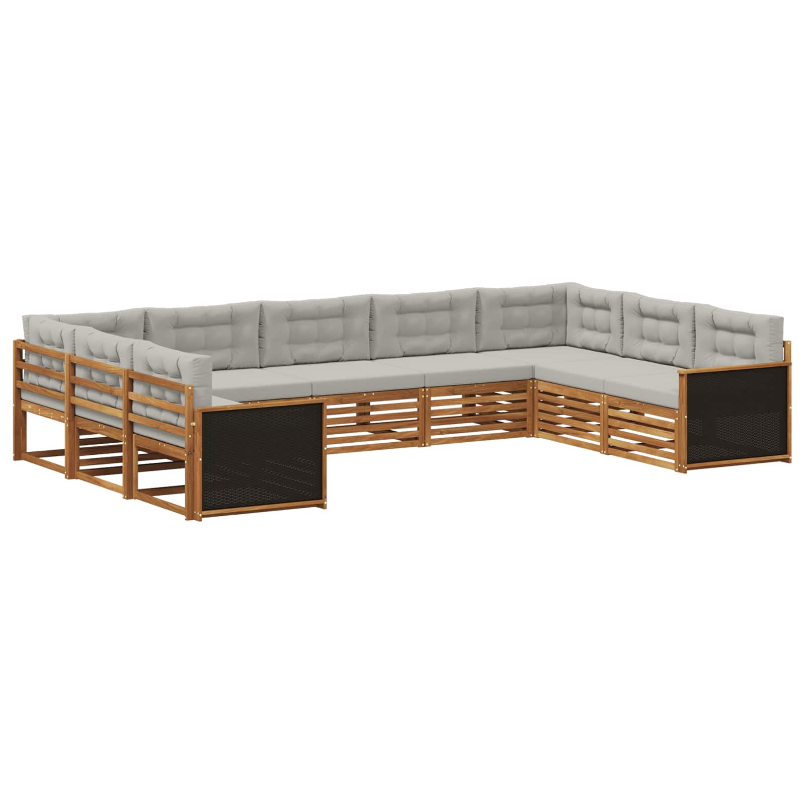 vidaXL Sofa-Sets 9 pcs Naturel Massief Acaciahout