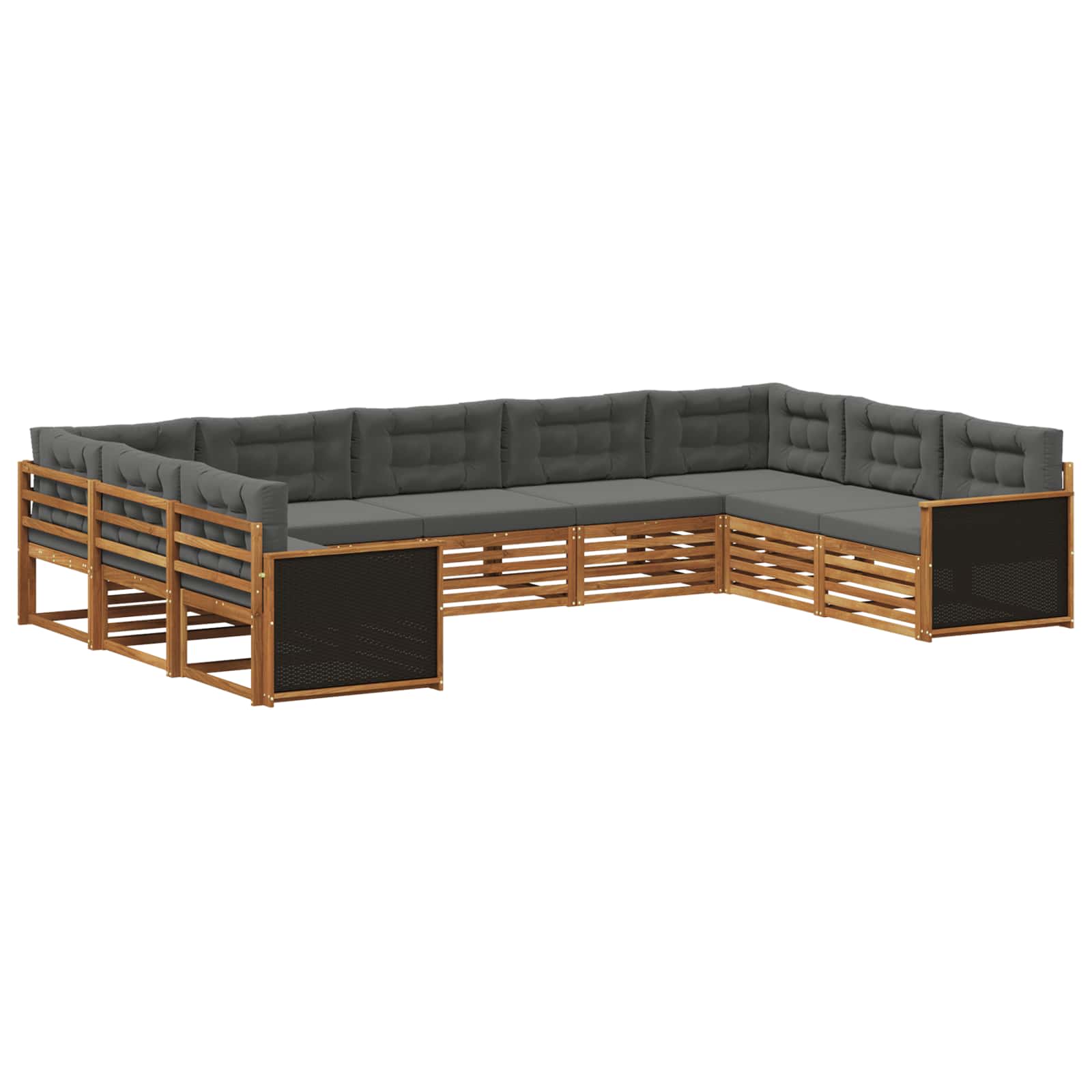 vidaXL Sofa-Sets 9 pcs Naturel Massief Acaciahout