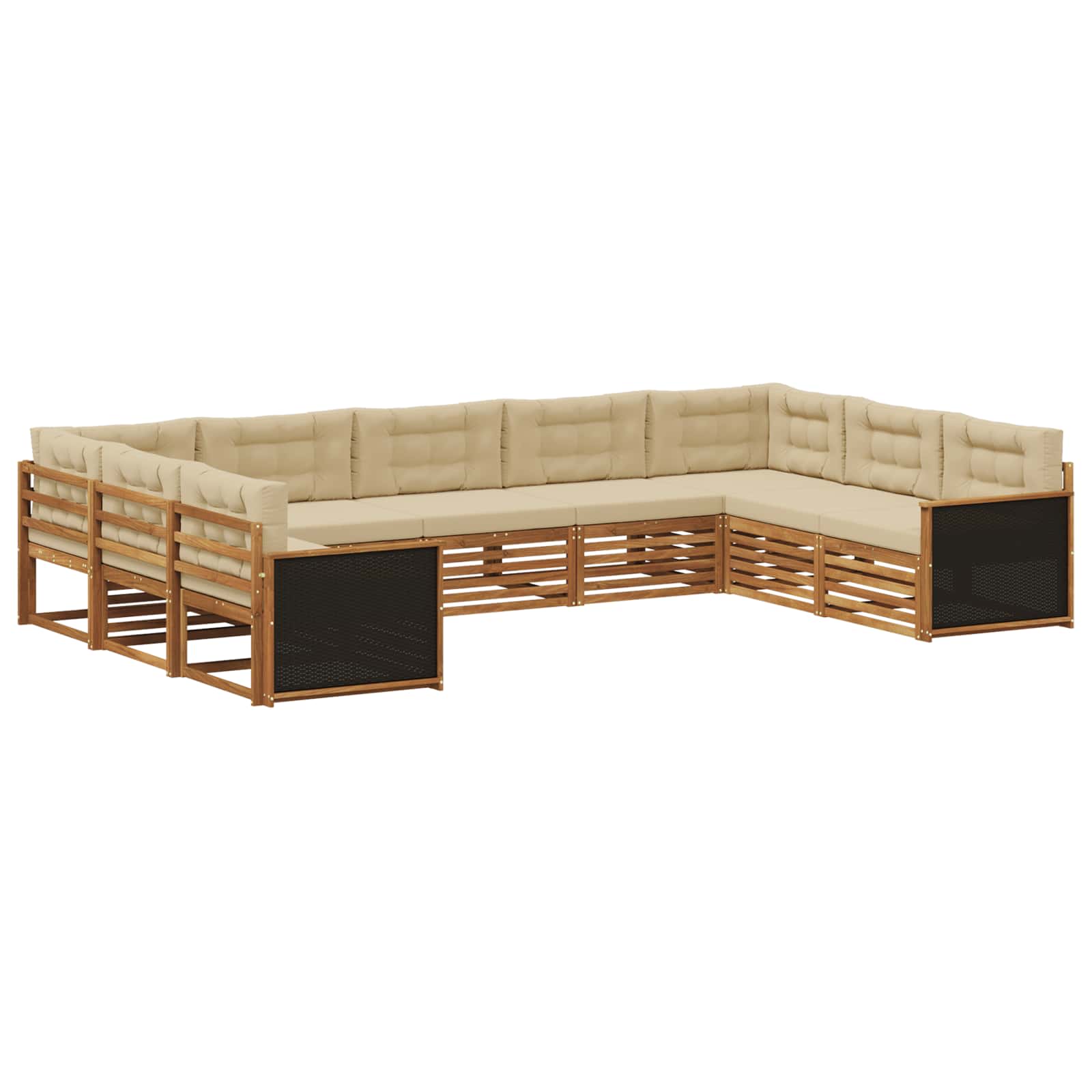 vidaXL Sofa-Sets 9 pcs Naturel Massief Acaciahout