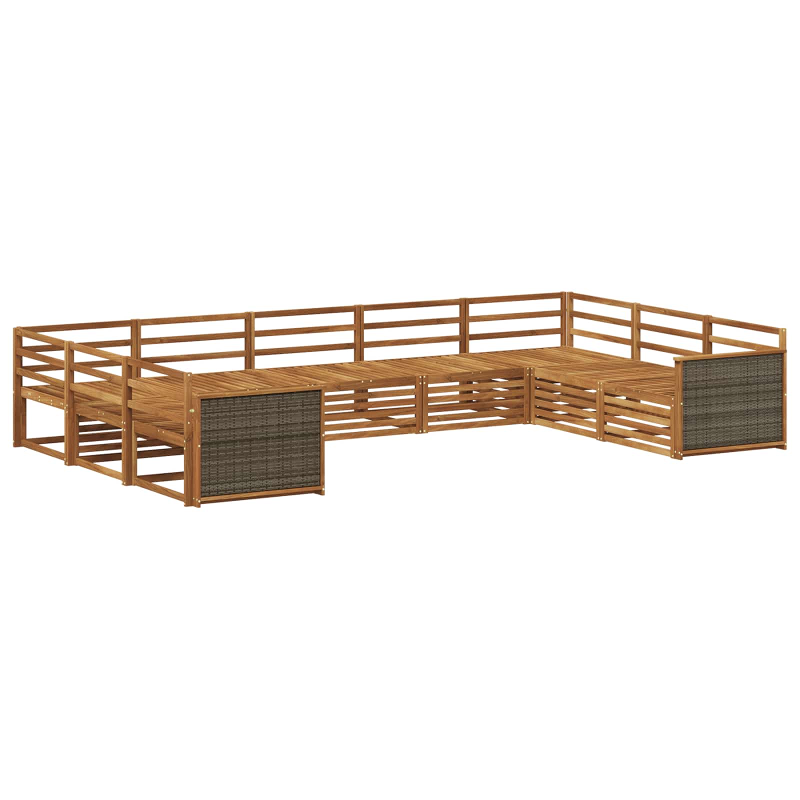 vidaXL Sofa-Sets 9 pcs Naturel Massief Acaciahout