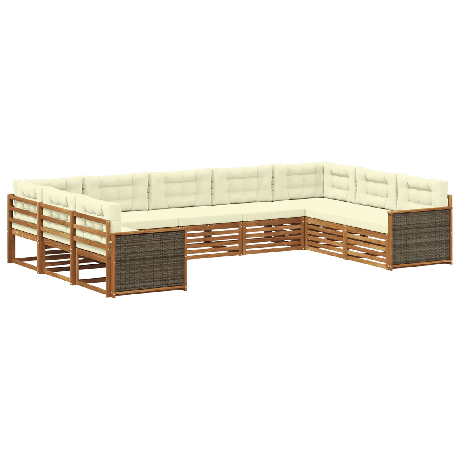 vidaXL Sofa-Sets 9 pcs Naturel Massief Acaciahout