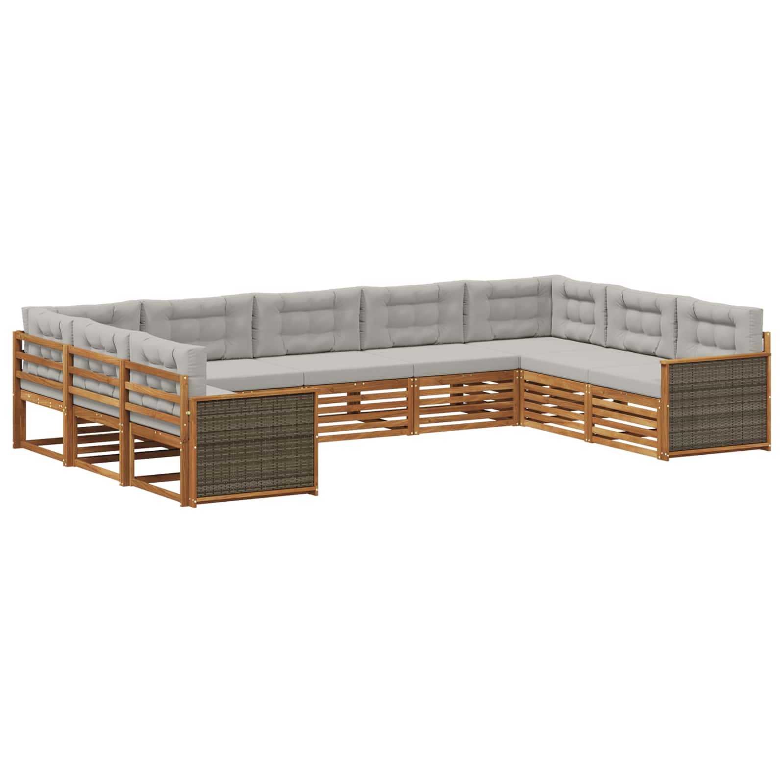vidaXL Sofa-Sets 9 pcs Naturel Massief Acaciahout