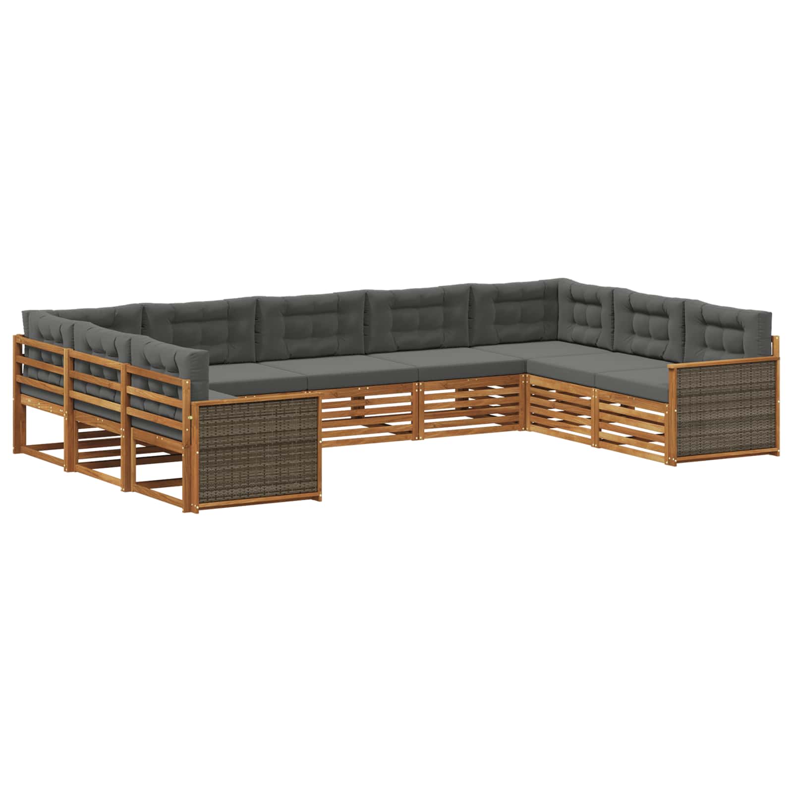 vidaXL Sofa-Sets 9 pcs Naturel Massief Acaciahout