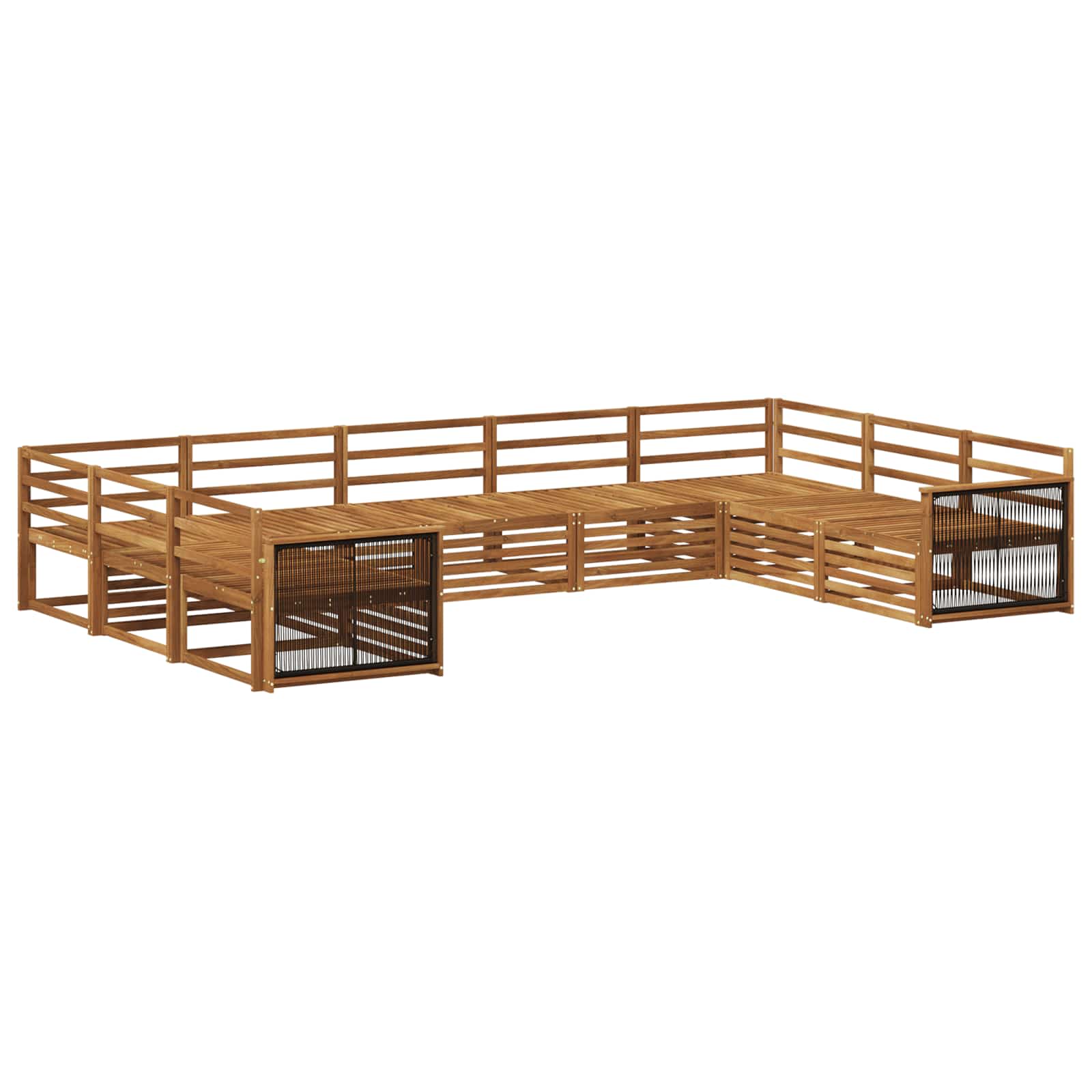 vidaXL Sofa-Sets 9 pcs Naturel Massief Acaciahout