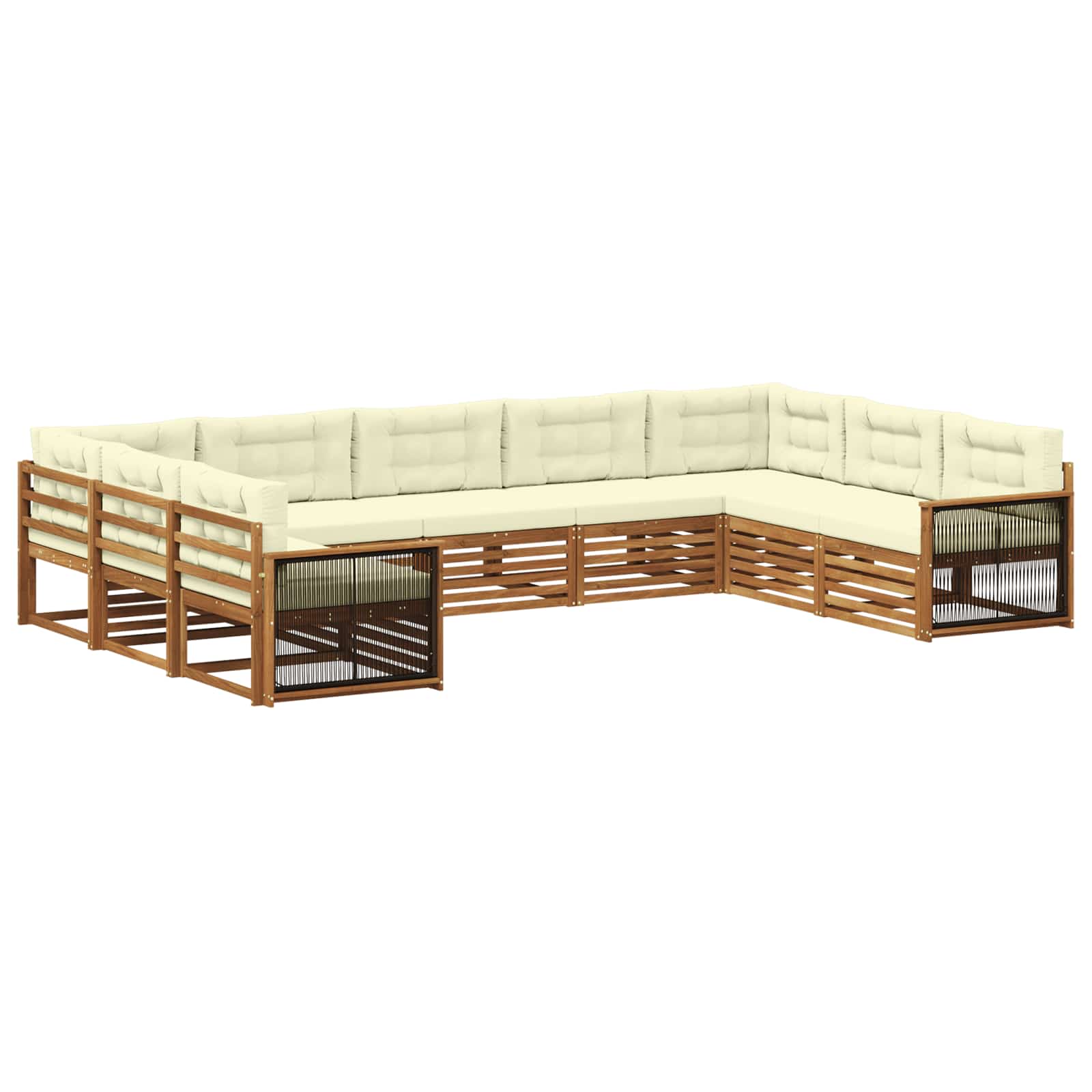 vidaXL Sofa-Sets 9 pcs Naturel Massief Acaciahout