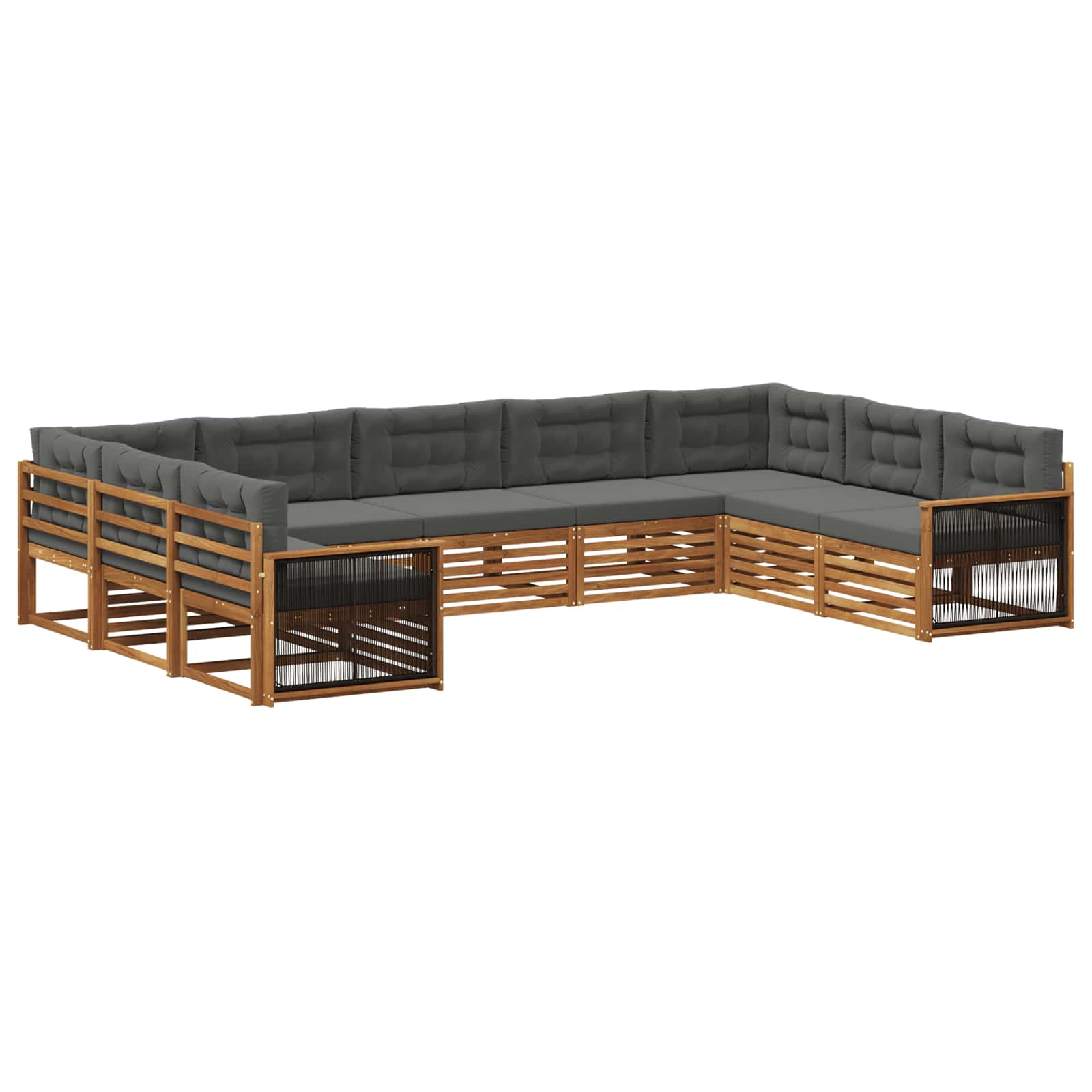 vidaXL Sofa-Sets 9 pcs Naturel Massief Acaciahout