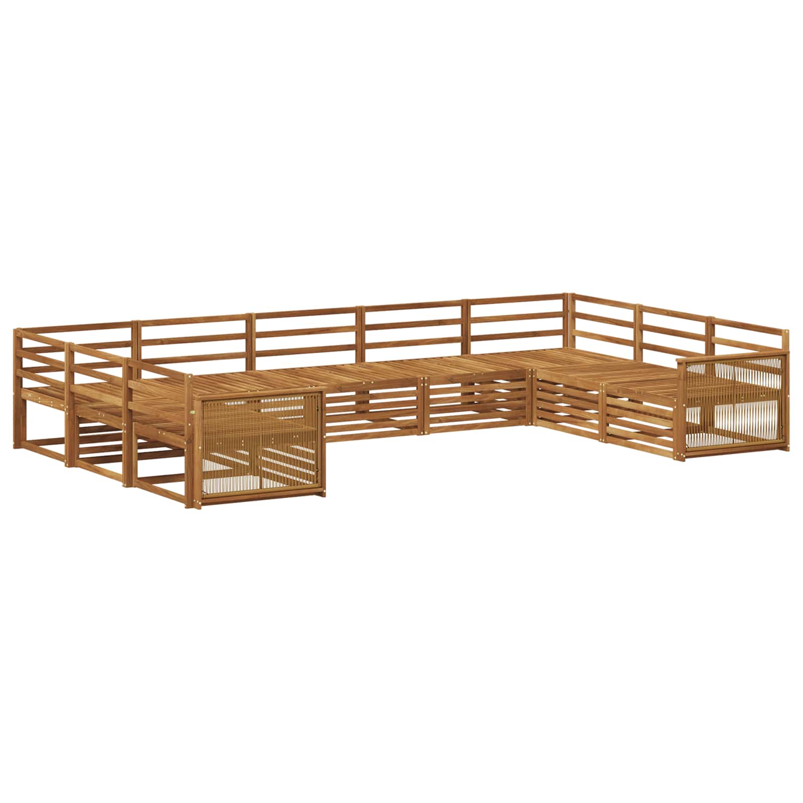 vidaXL Sofa-Sets 9 pcs Naturel Massief Acaciahout