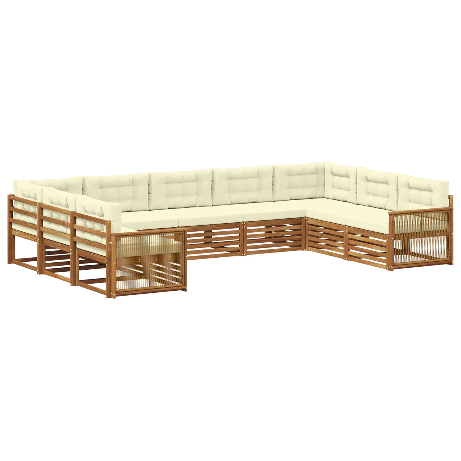 vidaXL Sofa-Sets 9 pcs Naturel Massief Acaciahout