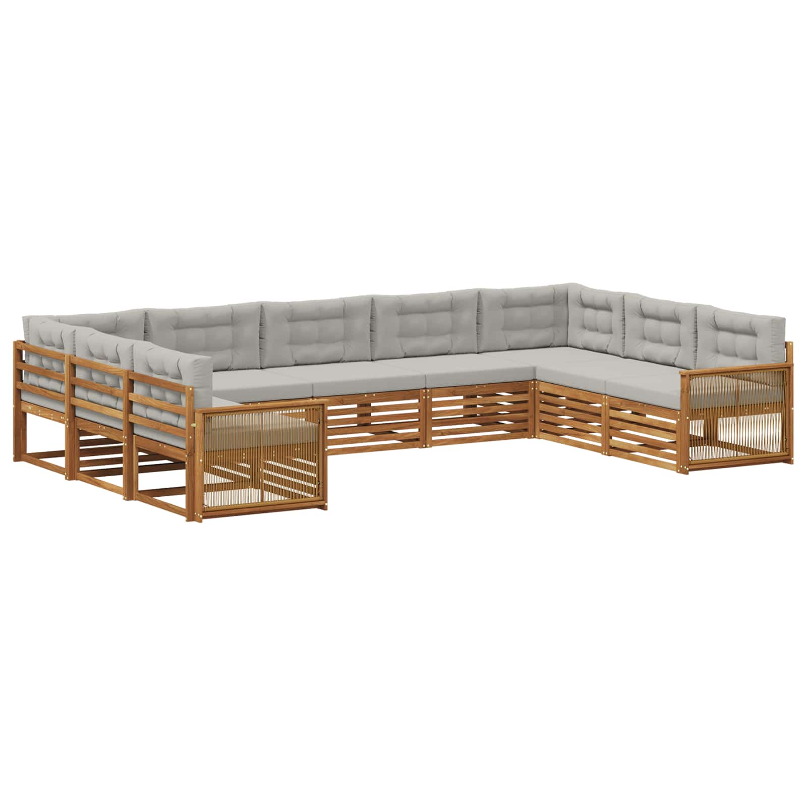 vidaXL Sofa-Sets 9 pcs Naturel Massief Acaciahout