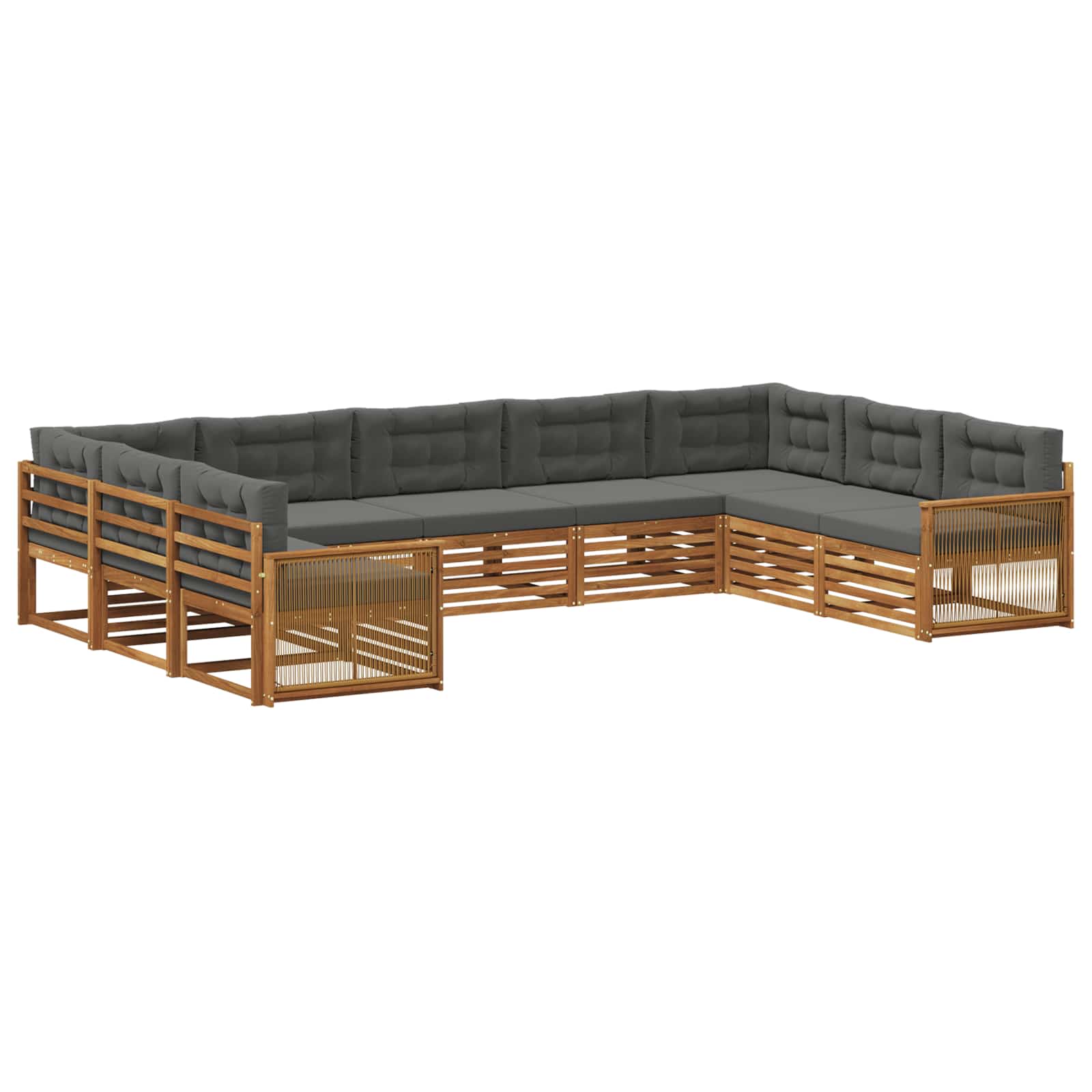 vidaXL Sofa-Sets 9 pcs Naturel Massief Acaciahout