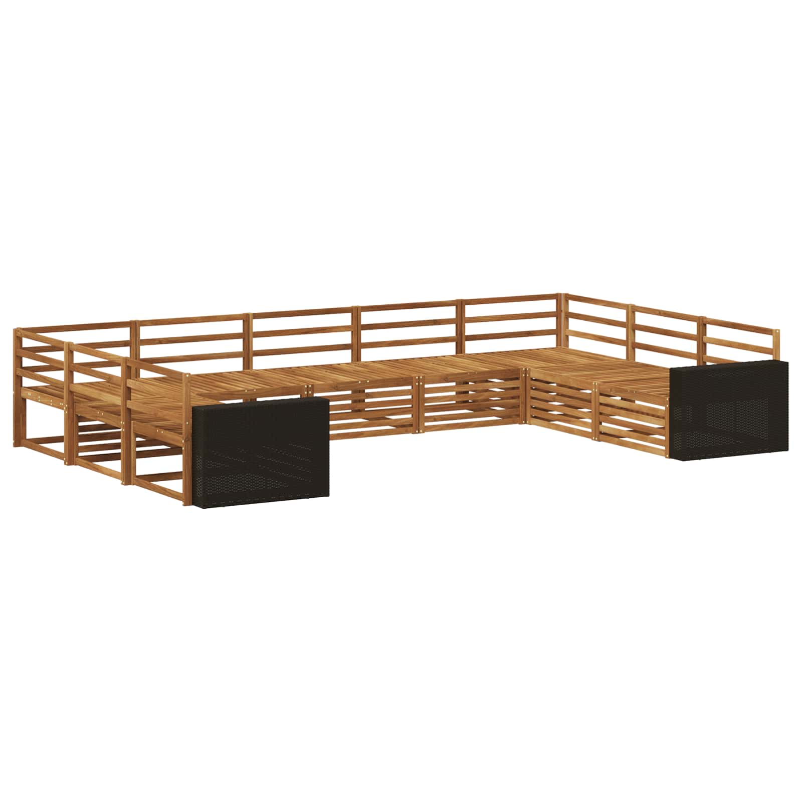 vidaXL Sofa-Sets 9 pcs Naturel Massief Acaciahout
