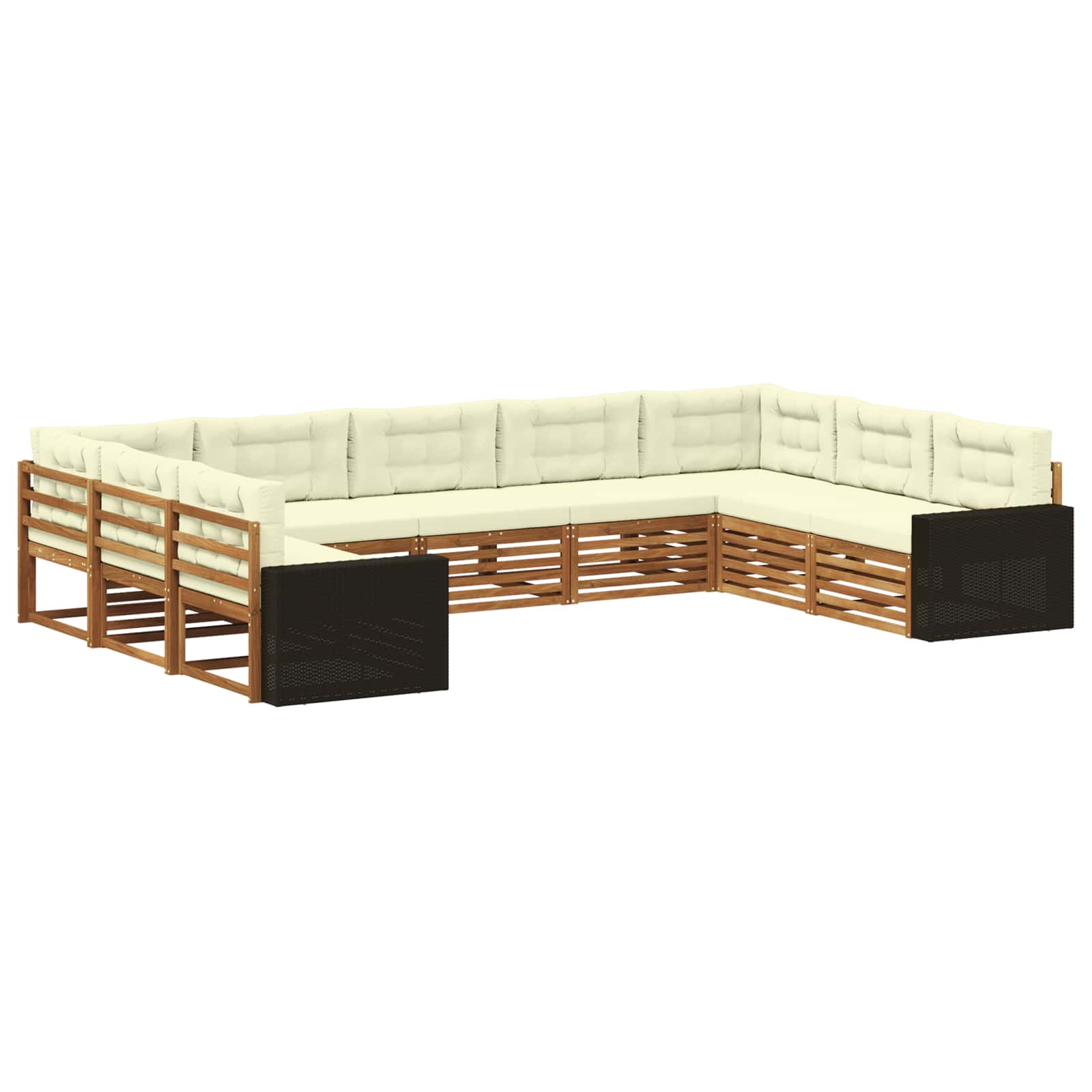 vidaXL Sofa-Sets 9 pcs Naturel Massief Acaciahout