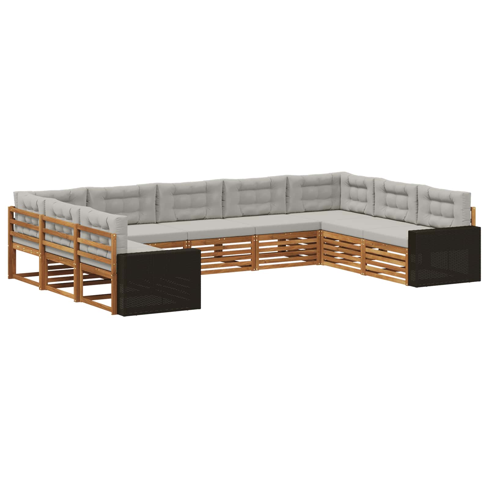 vidaXL Sofa-Sets 9 pcs Naturel Massief Acaciahout
