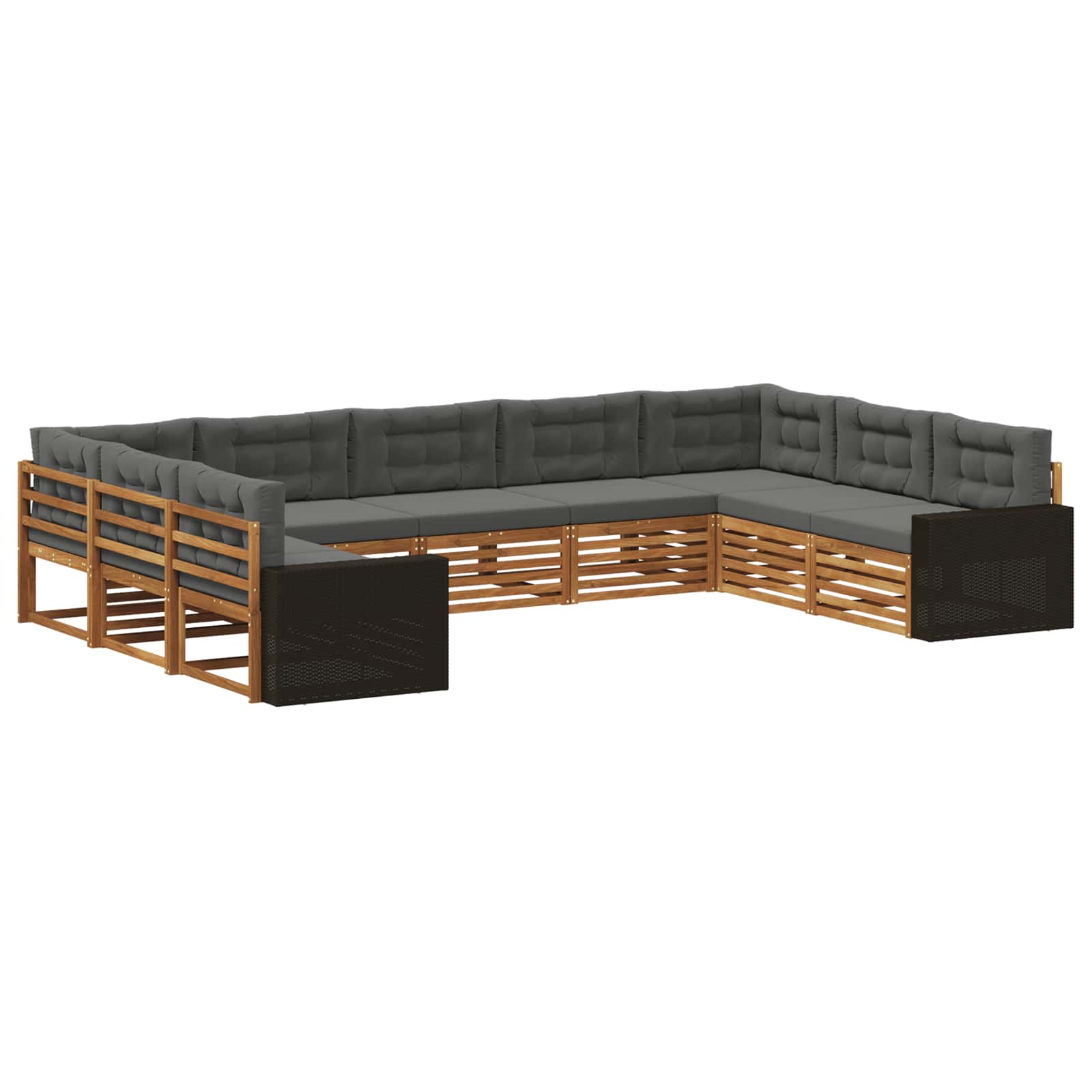 vidaXL Sofa-Sets 9 pcs Naturel Massief Acaciahout