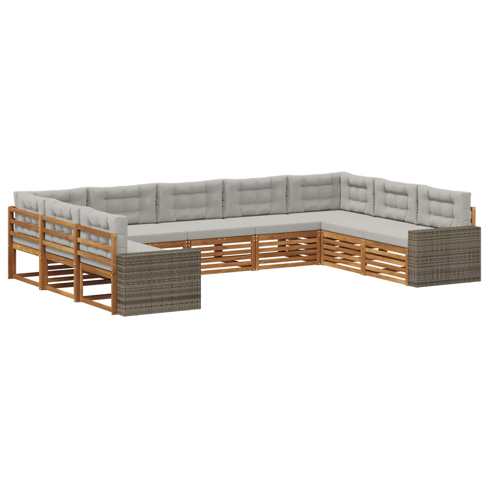 vidaXL Sofa-Sets 9 pcs Naturel Massief Acaciahout