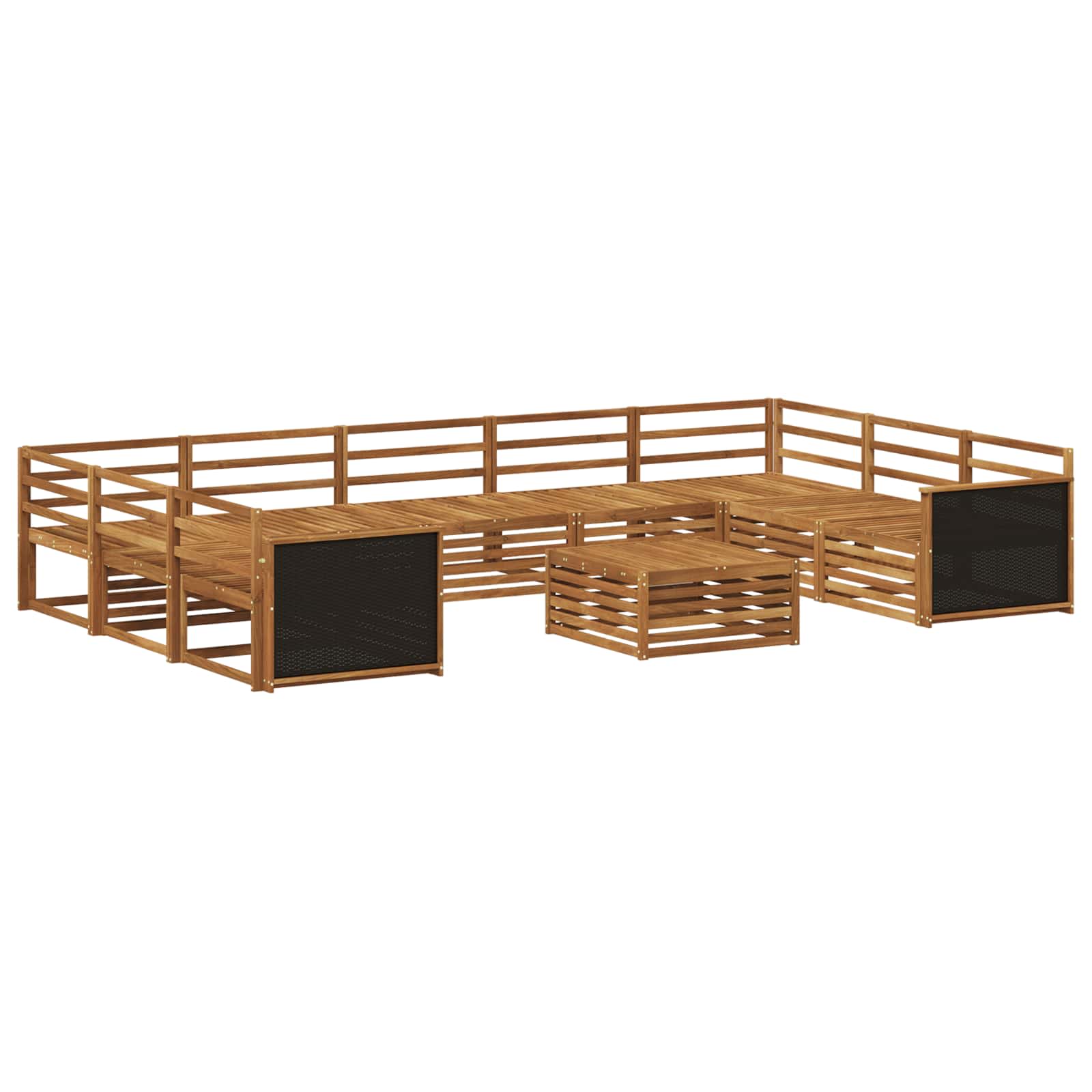 vidaXL Sofa-Sets 10 pcs Naturel Massief Acaciahout