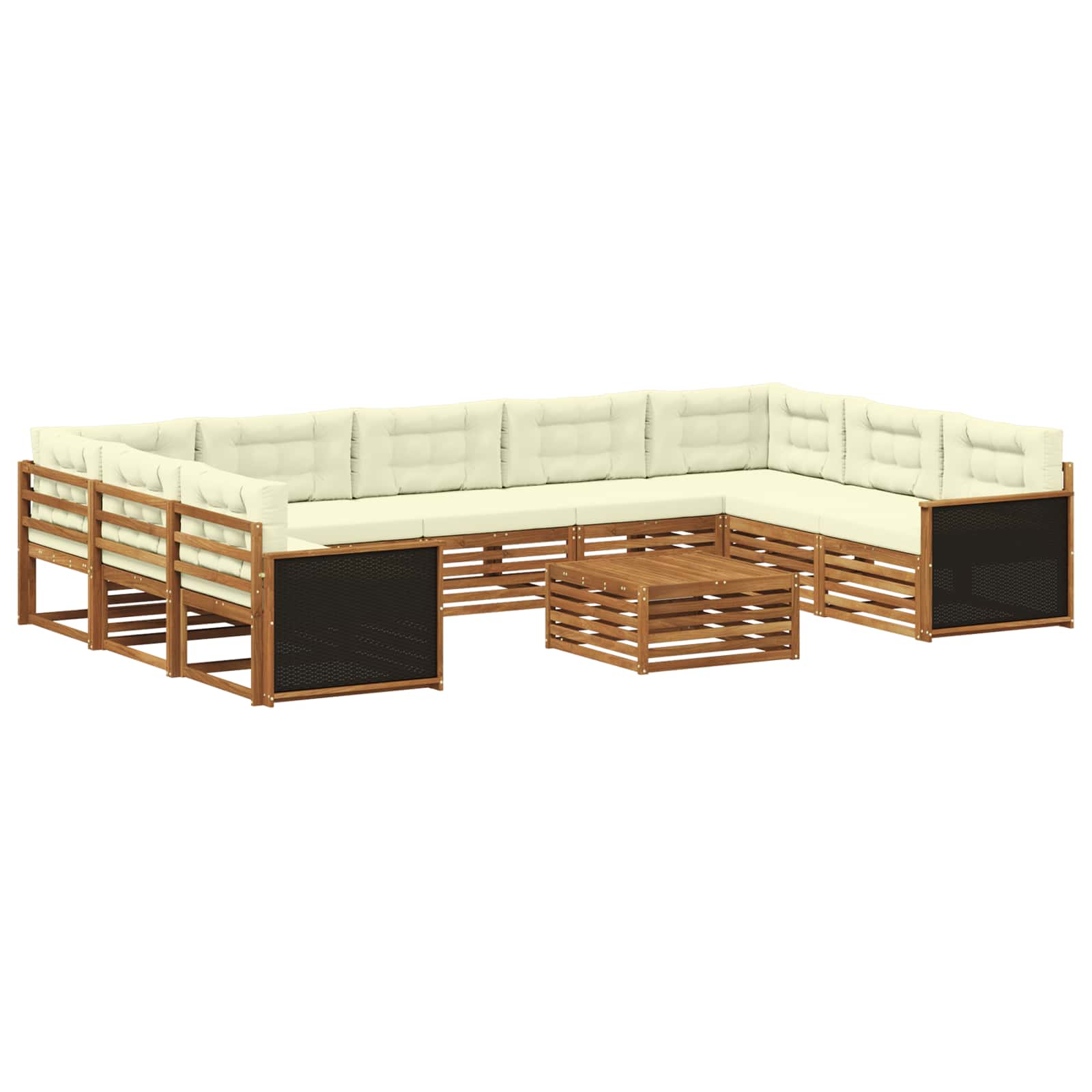 vidaXL Sofa-Sets 10 pcs Naturel Massief Acaciahout