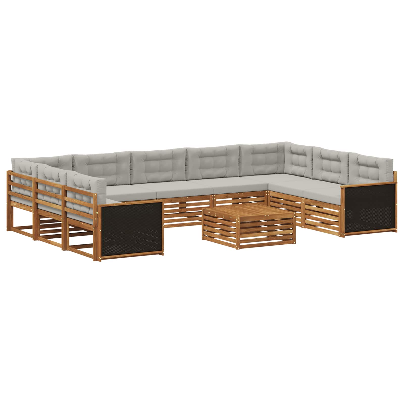 vidaXL Sofa-Sets 10 pcs Naturel Massief Acaciahout