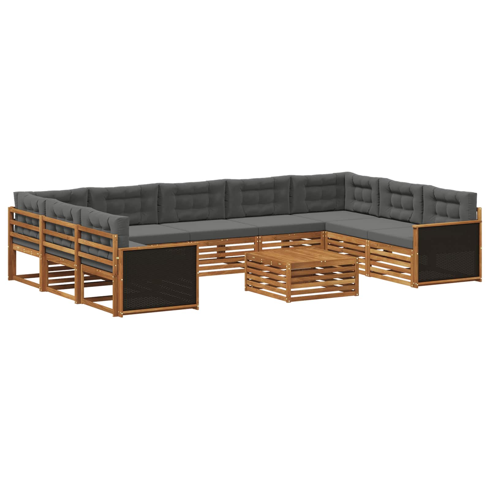 vidaXL Sofa-Sets 10 pcs Naturel Massief Acaciahout