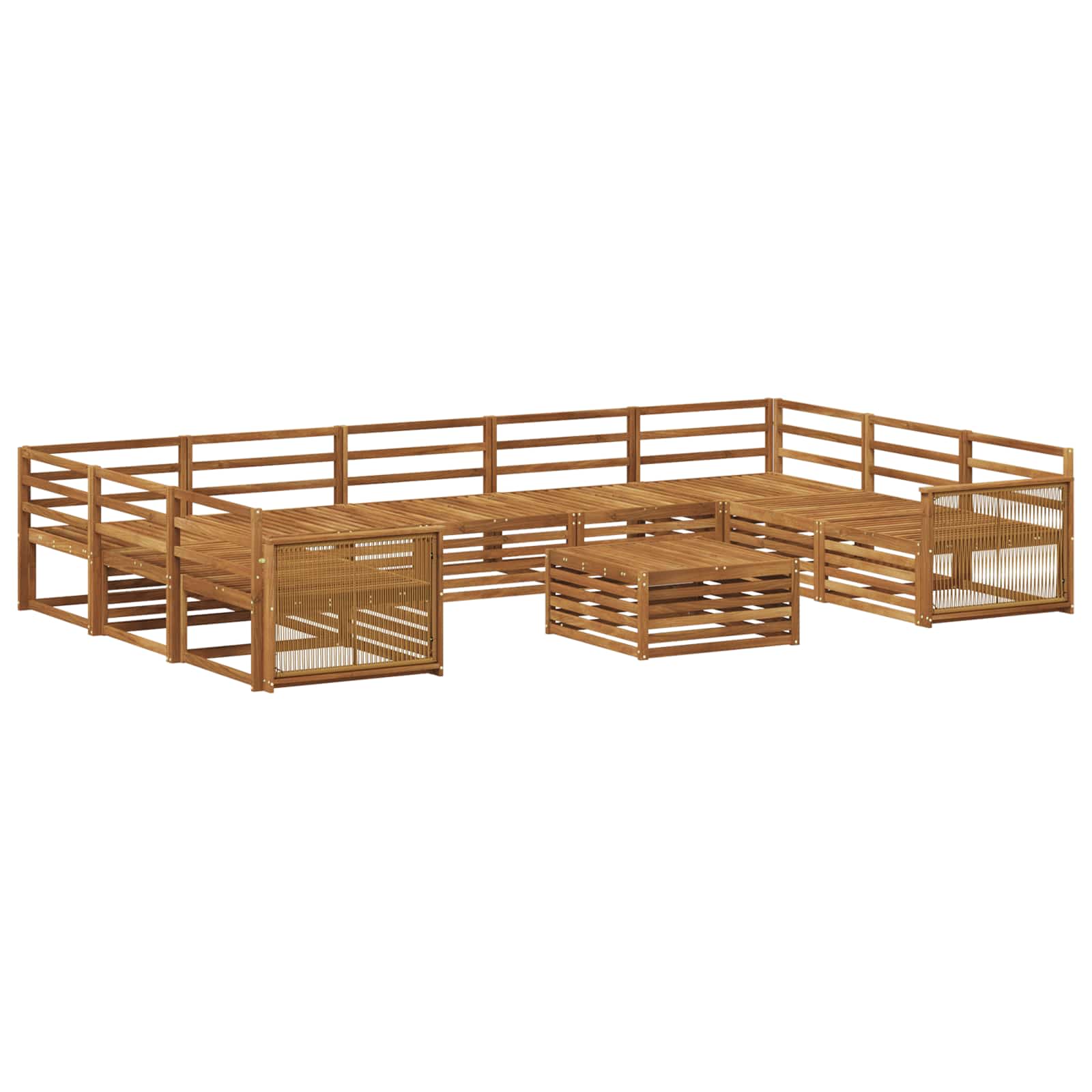 vidaXL Sofa-Sets 10 pcs Naturel Massief Acaciahout