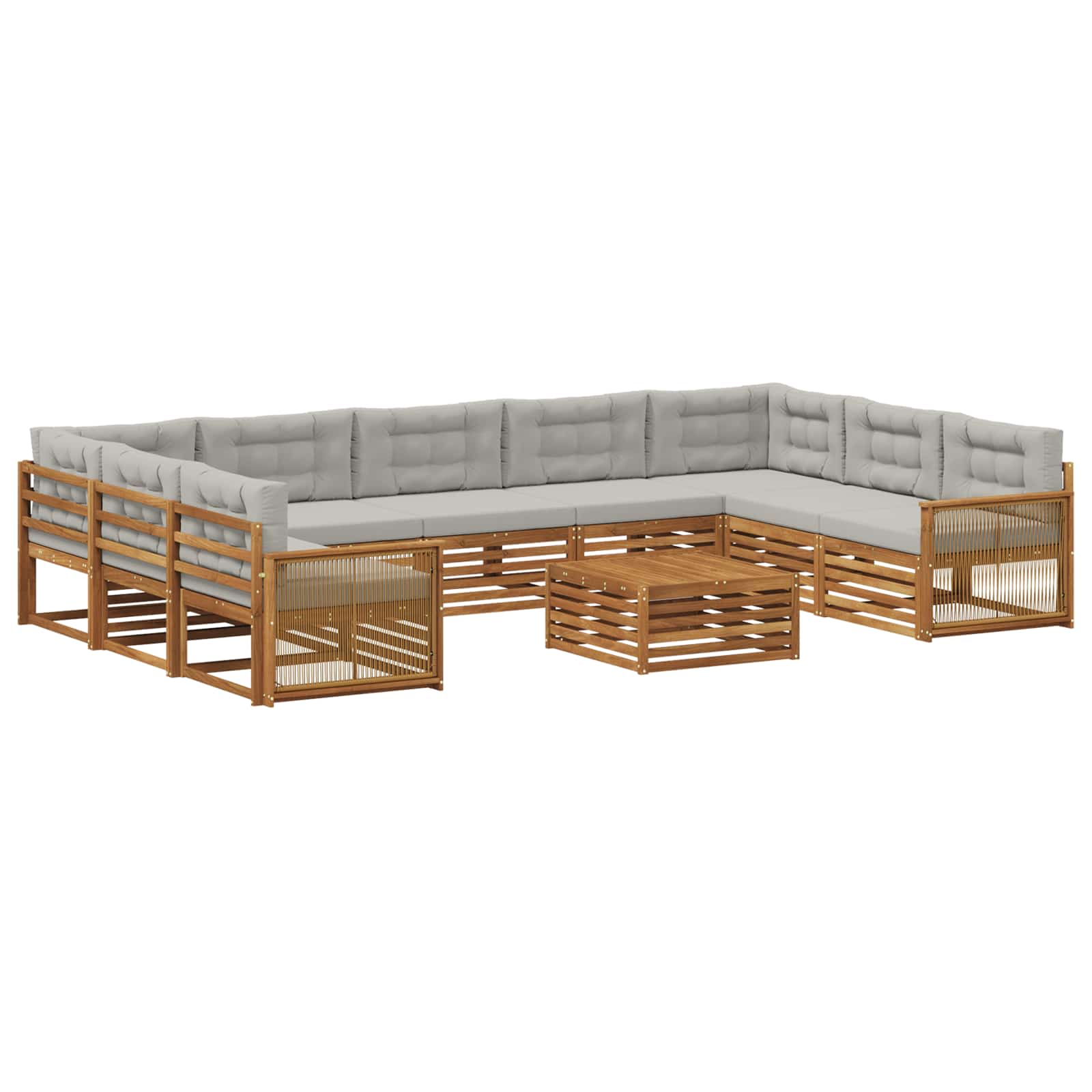 vidaXL Sofa-Sets 10 pcs Naturel Massief Acaciahout