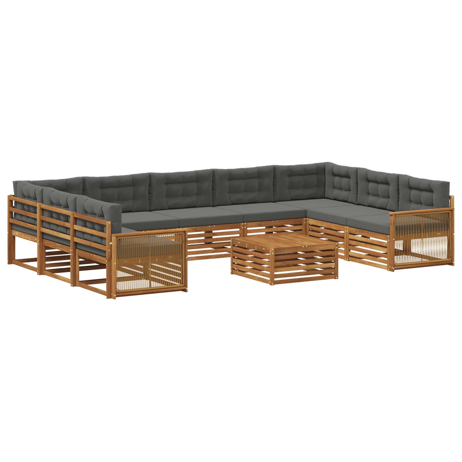 vidaXL Sofa-Sets 10 pcs Naturel Massief Acaciahout
